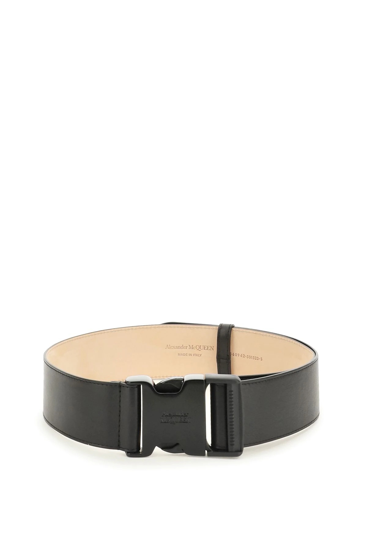 LEATHER TUC BUCKLE BELT - 1