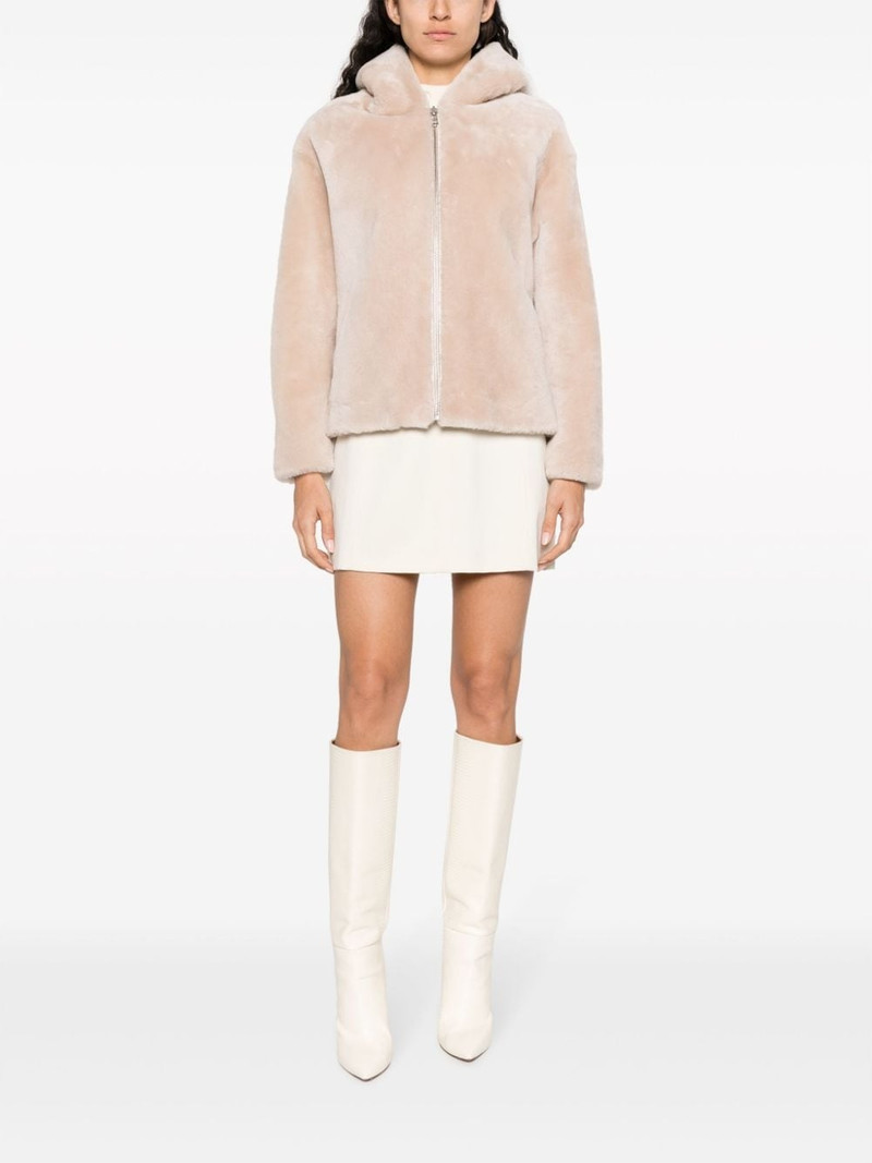 Yves Salomon shearling hooded jacket outlook