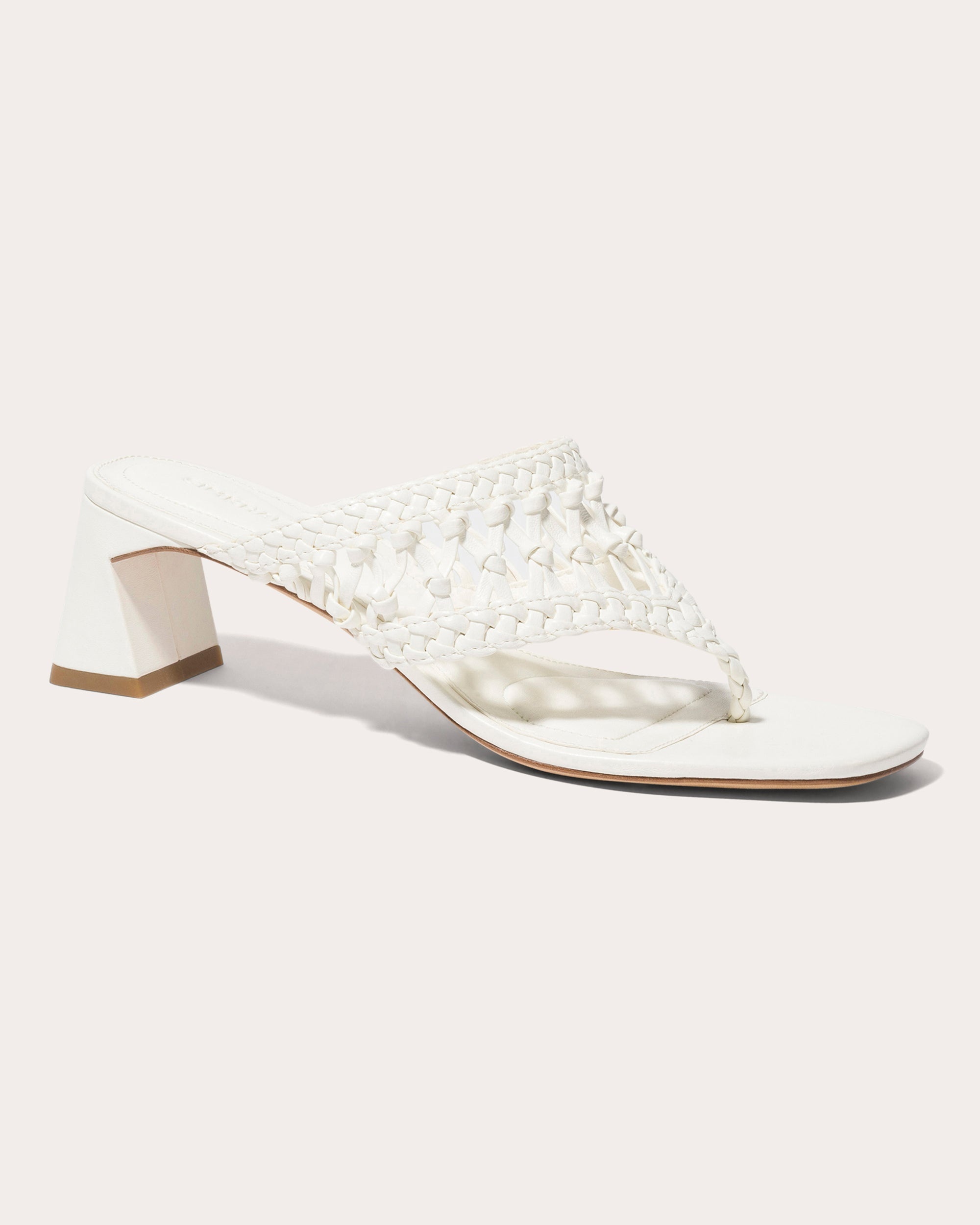 Alia Woven Leather Block-Heel Sandal - 2