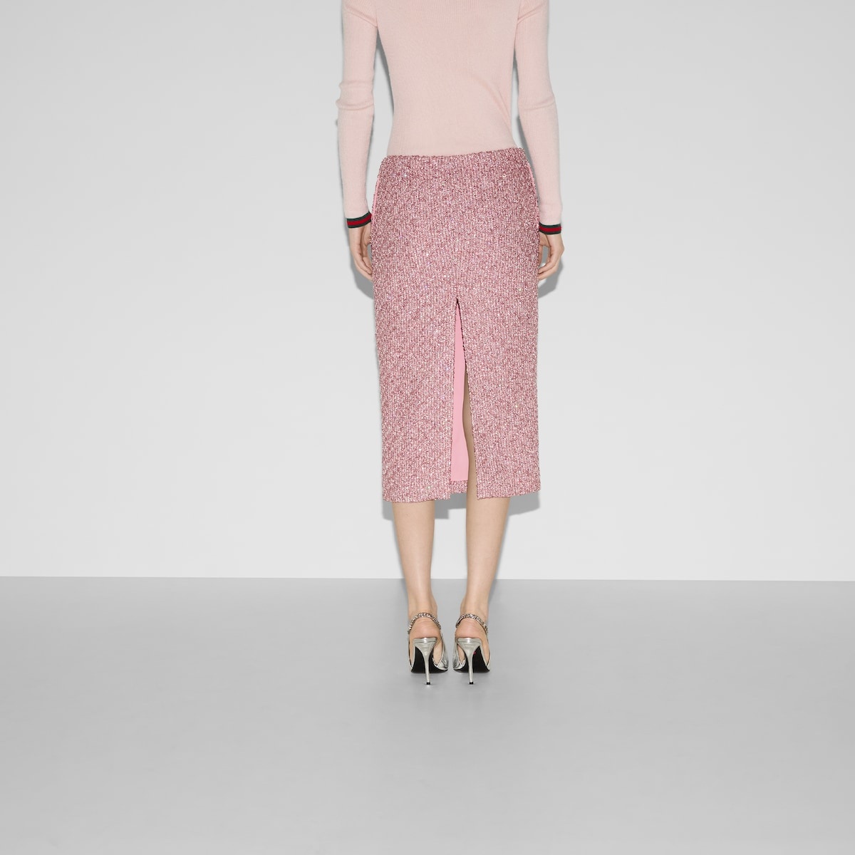 Sequined lamé tweed skirt - 4