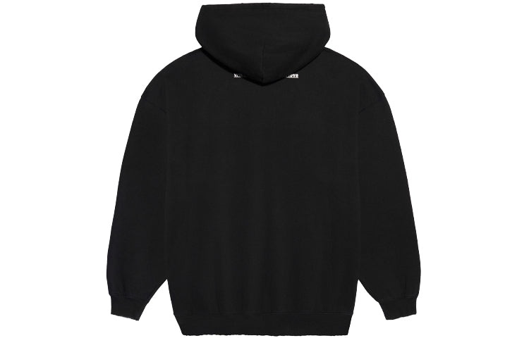 Men's Balenciaga SS21 Alphabet Printing Long Sleeves Black 570811TJVL61070 - 2