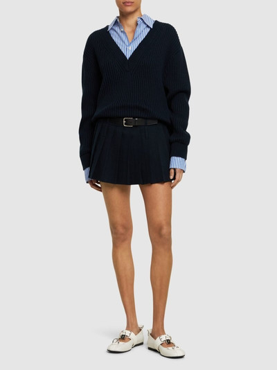 MSGM Cotton V-neck sweater outlook
