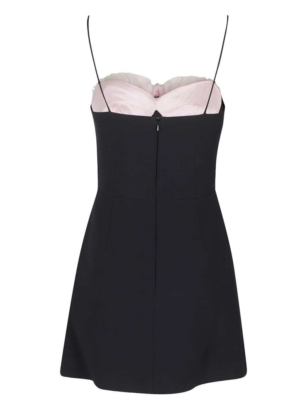 feather-trimmed sweetheart-neck dress - 2