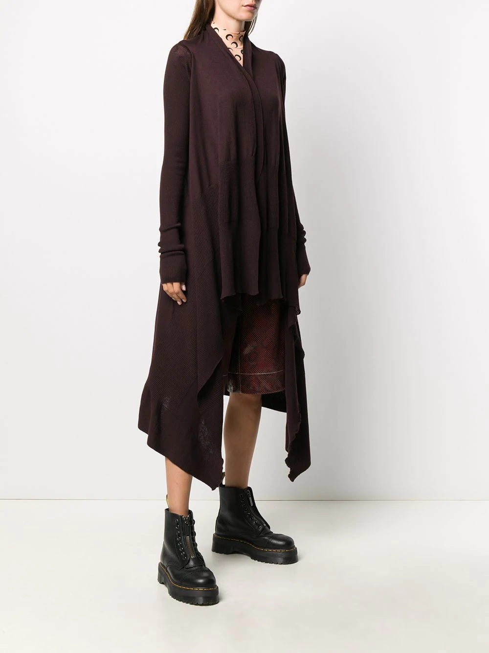 asymmetric hem cardigan - 3