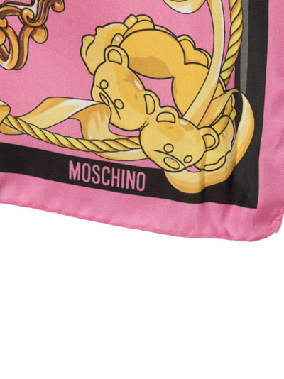Moschino logo-print scarf outlook