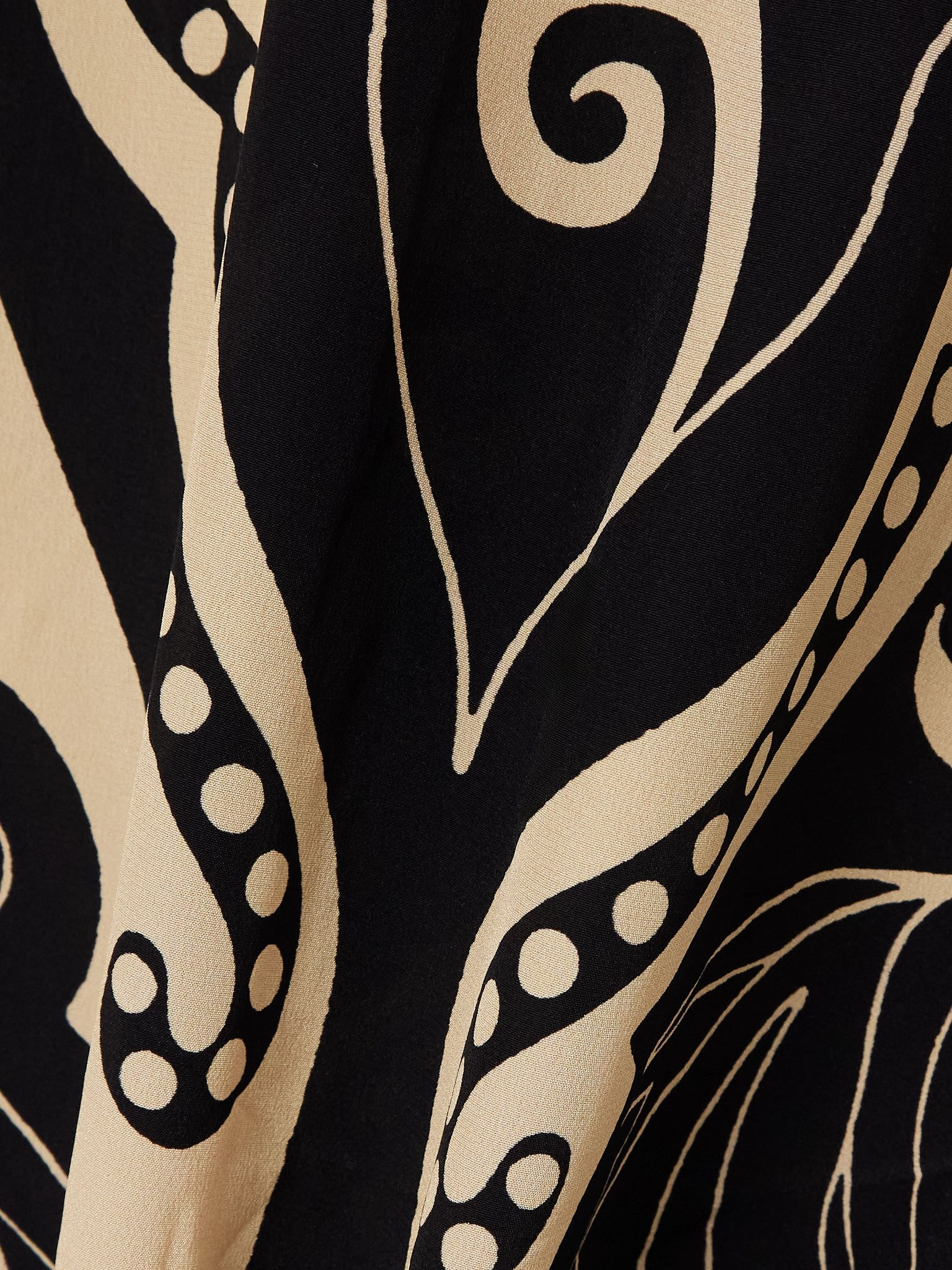 Libertad printed silk-crepe midi dress Black - 4