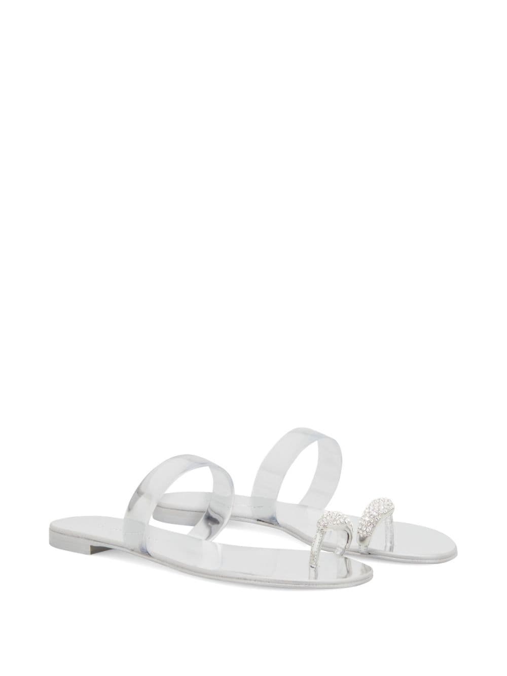 Ring Ghost metallic-finish flat sandals - 4
