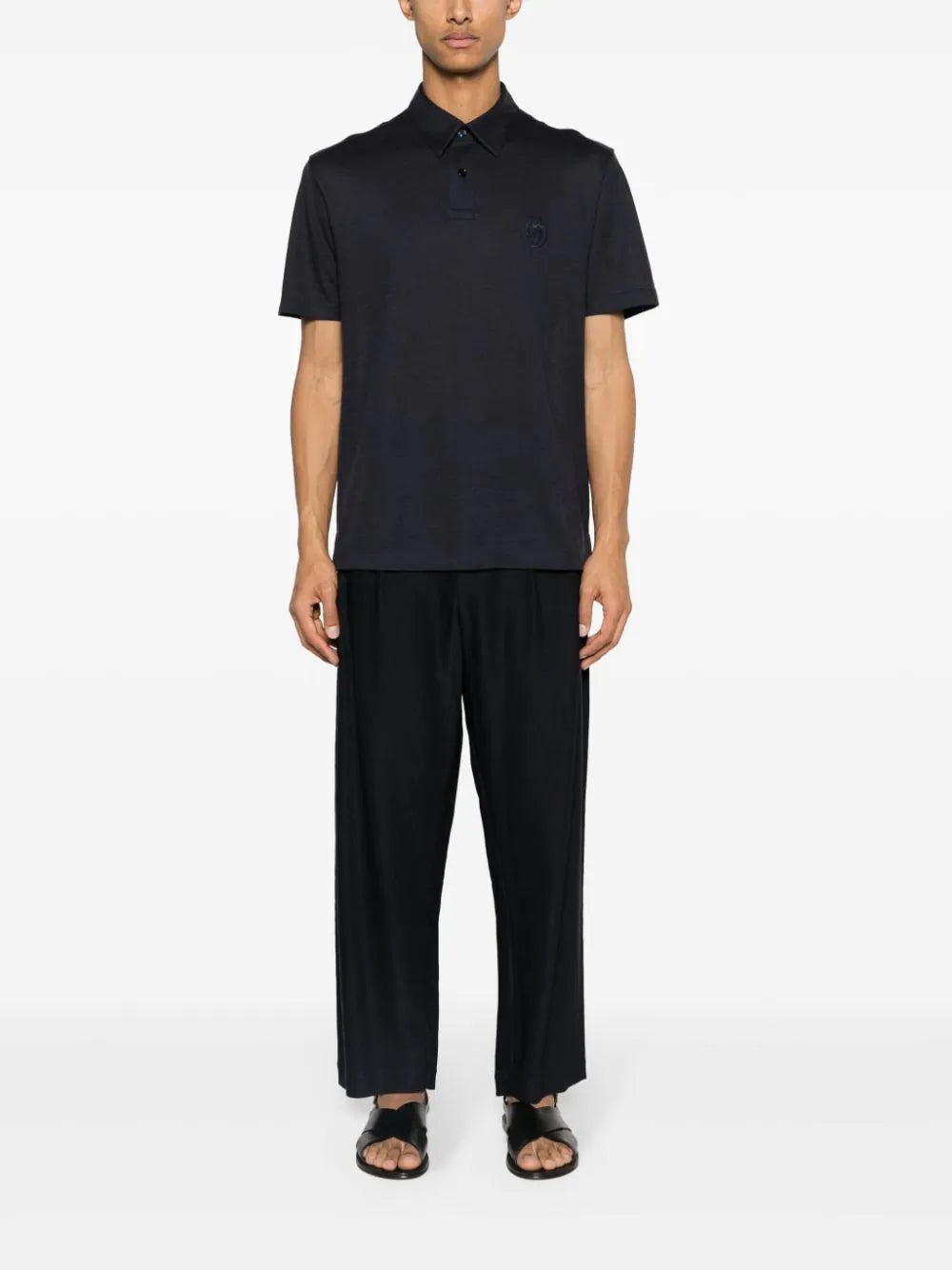 LOGO-EMBROIDERED WOOL POLO SHIRT - 2