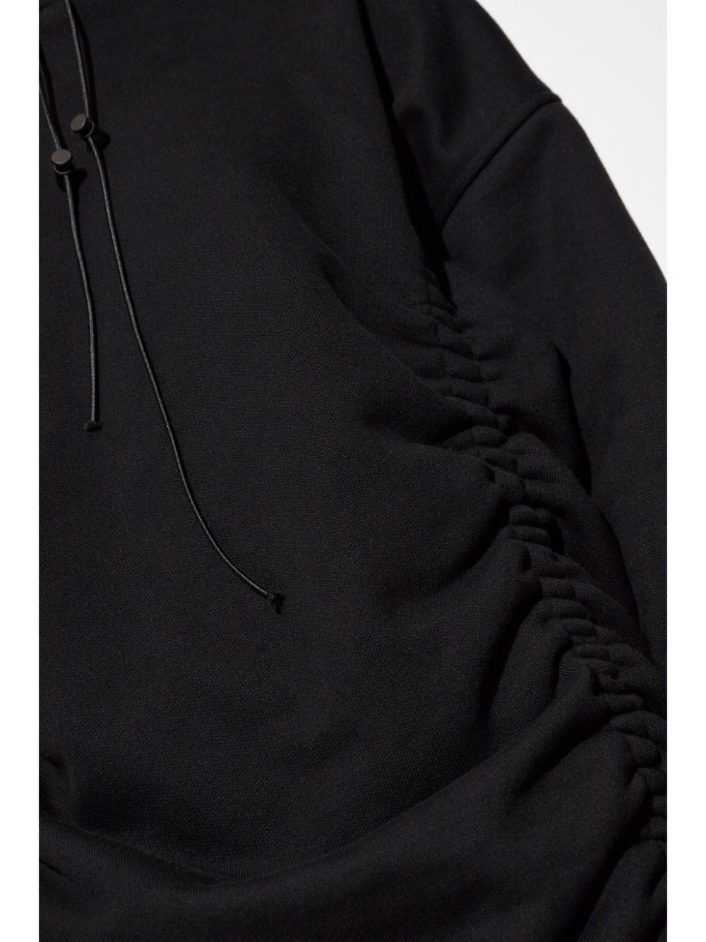 draped hooded sweatshirt dress - 5