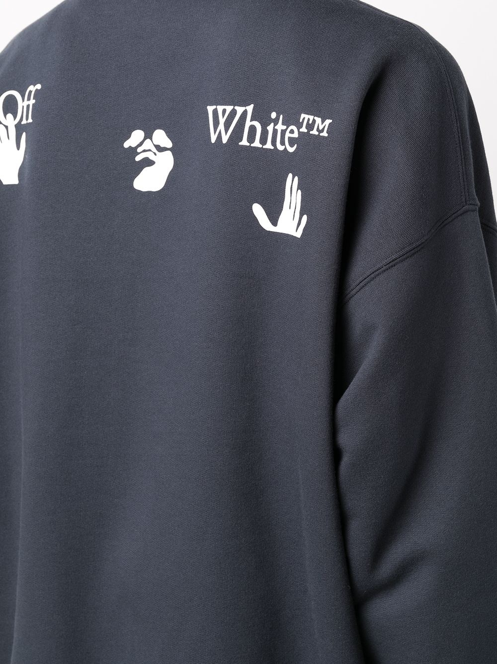 logo -print cotton sweatshirt - 5