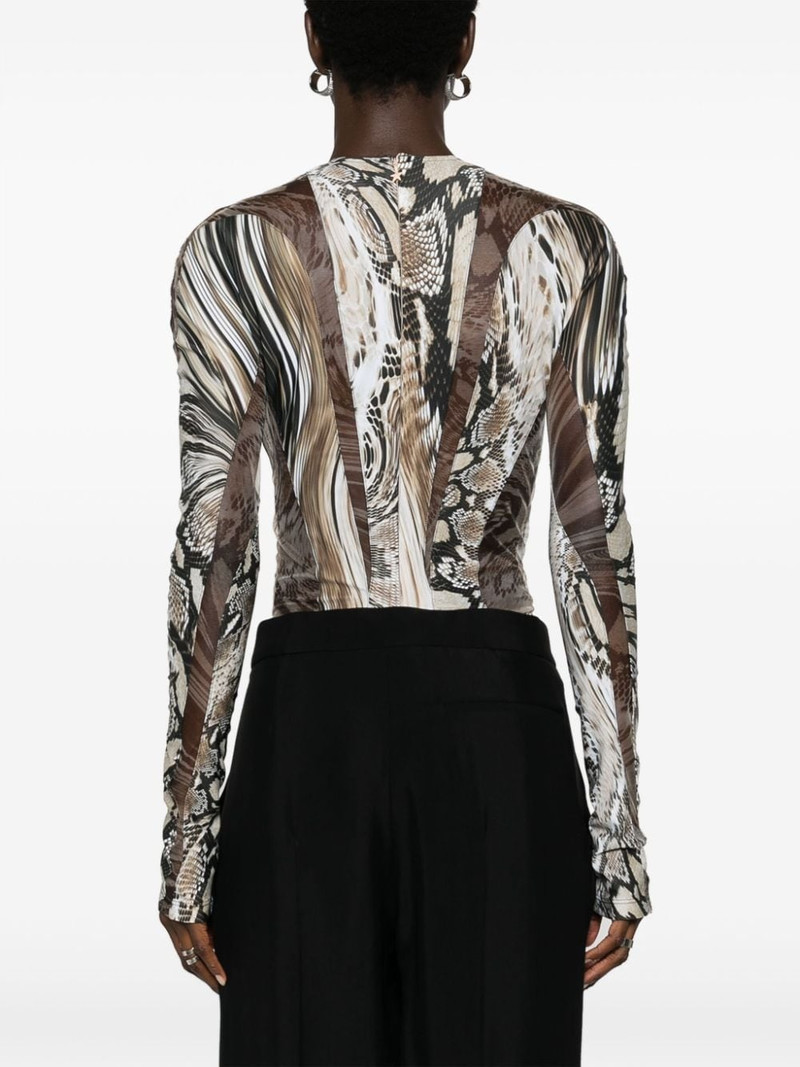 Illusion sheer-panelled bodysuit 4