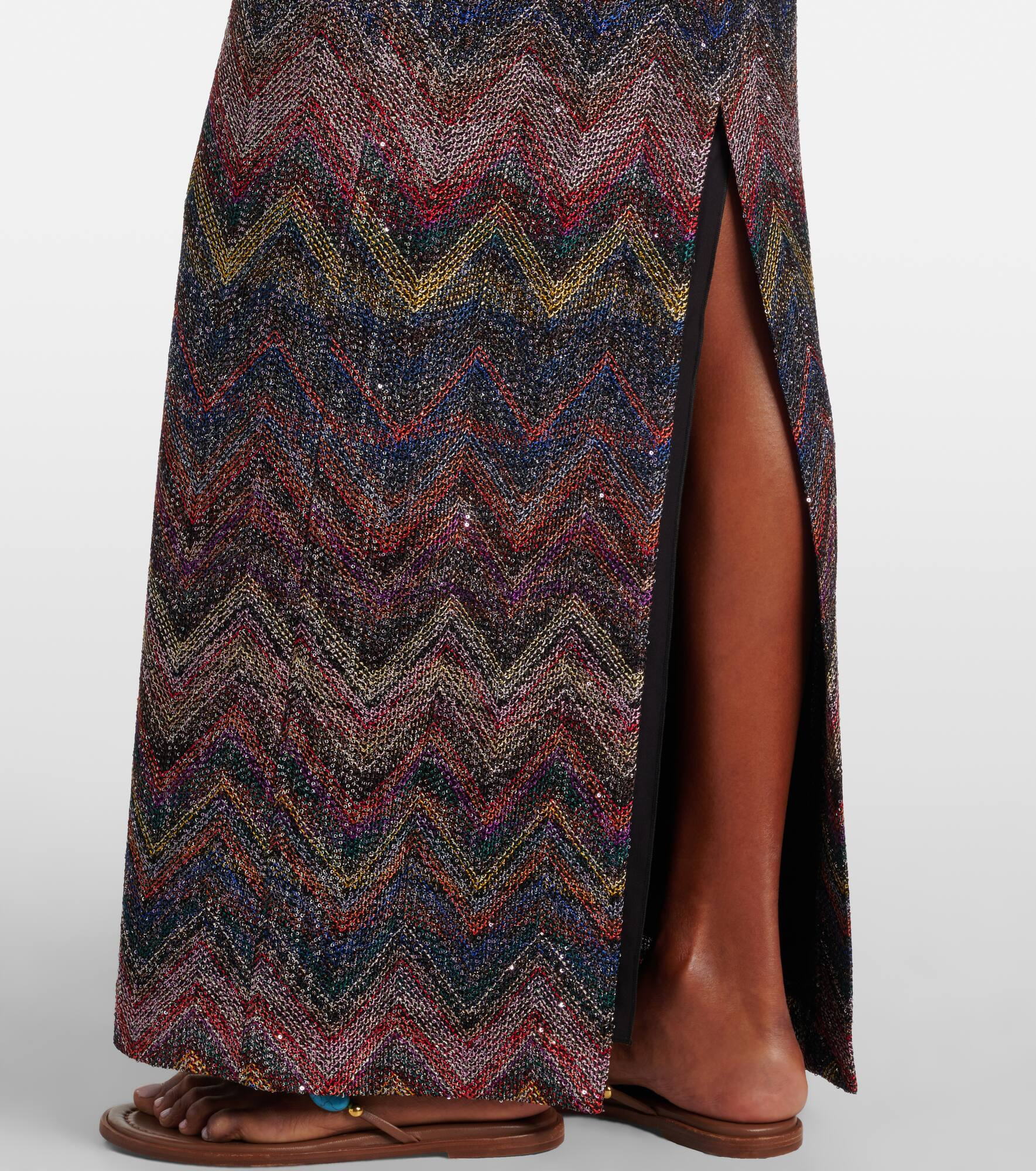 Zig Zag embellished maxi dress - 5