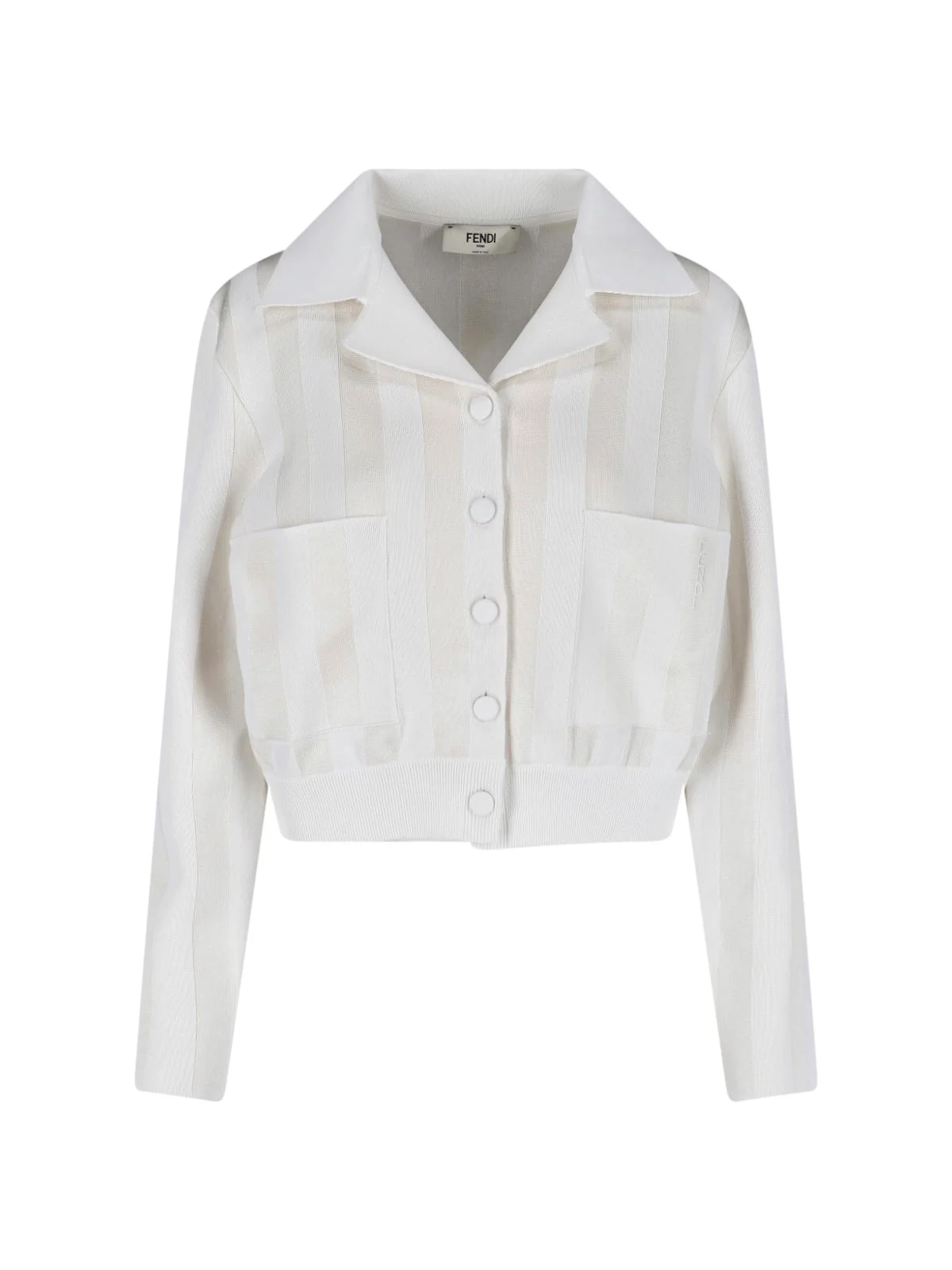 WHITE VISCOSE BLOUSON - 1