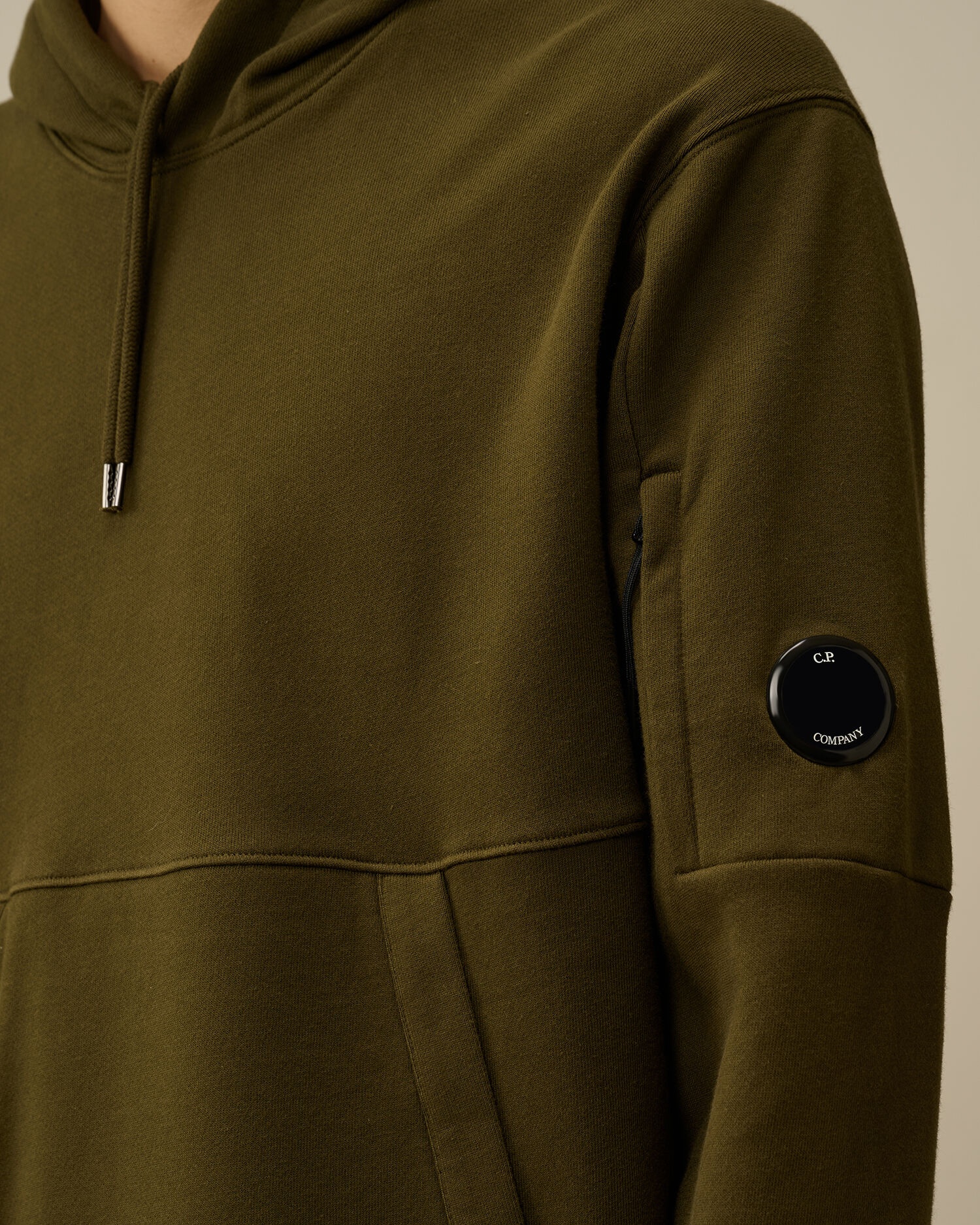 Diagonal Raised Fleece Lens Hooded Sweatshirt - 3