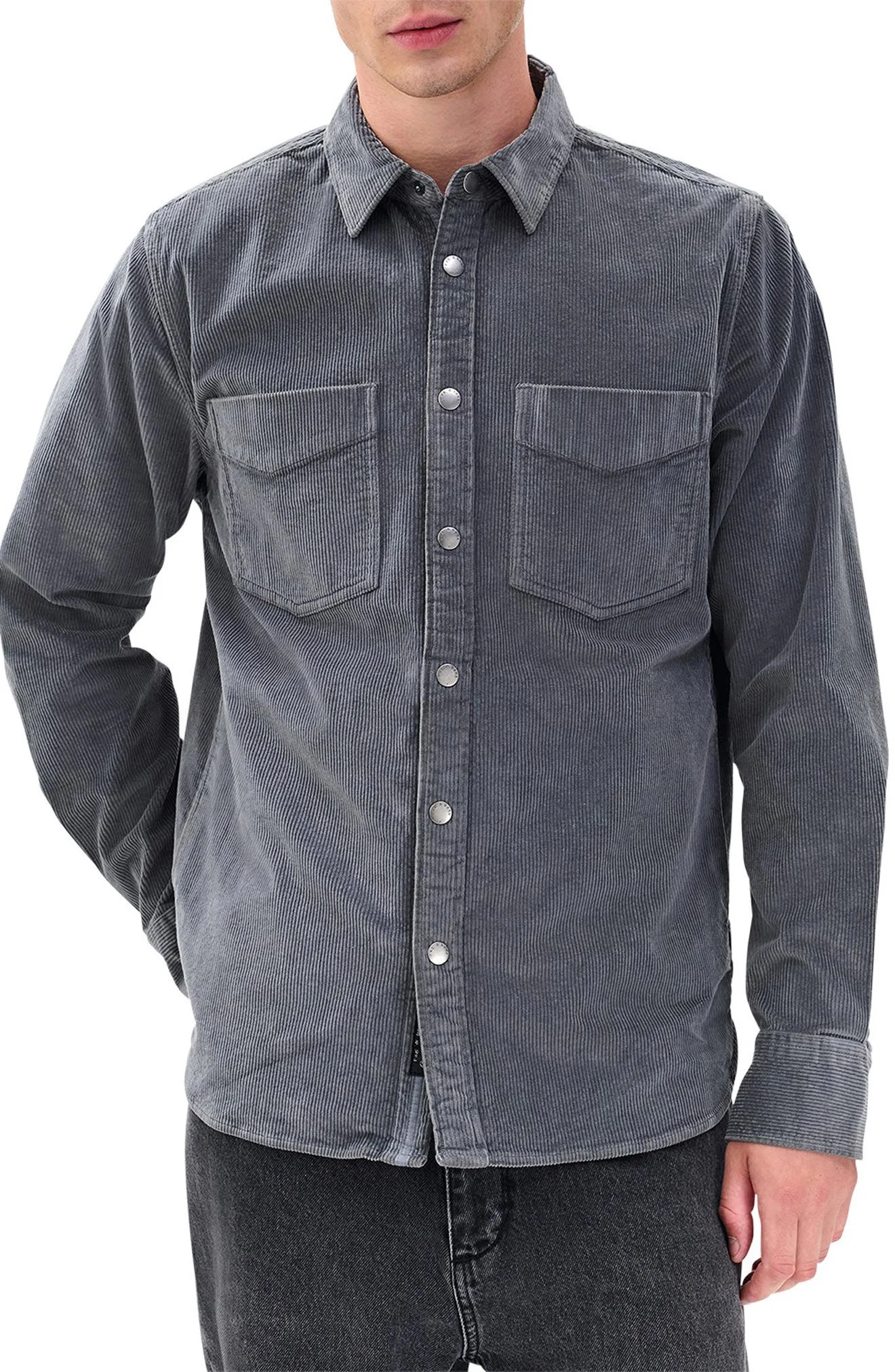 rag & bone CPO Corduroy Overshirt in Slate at Nordstrom - 1