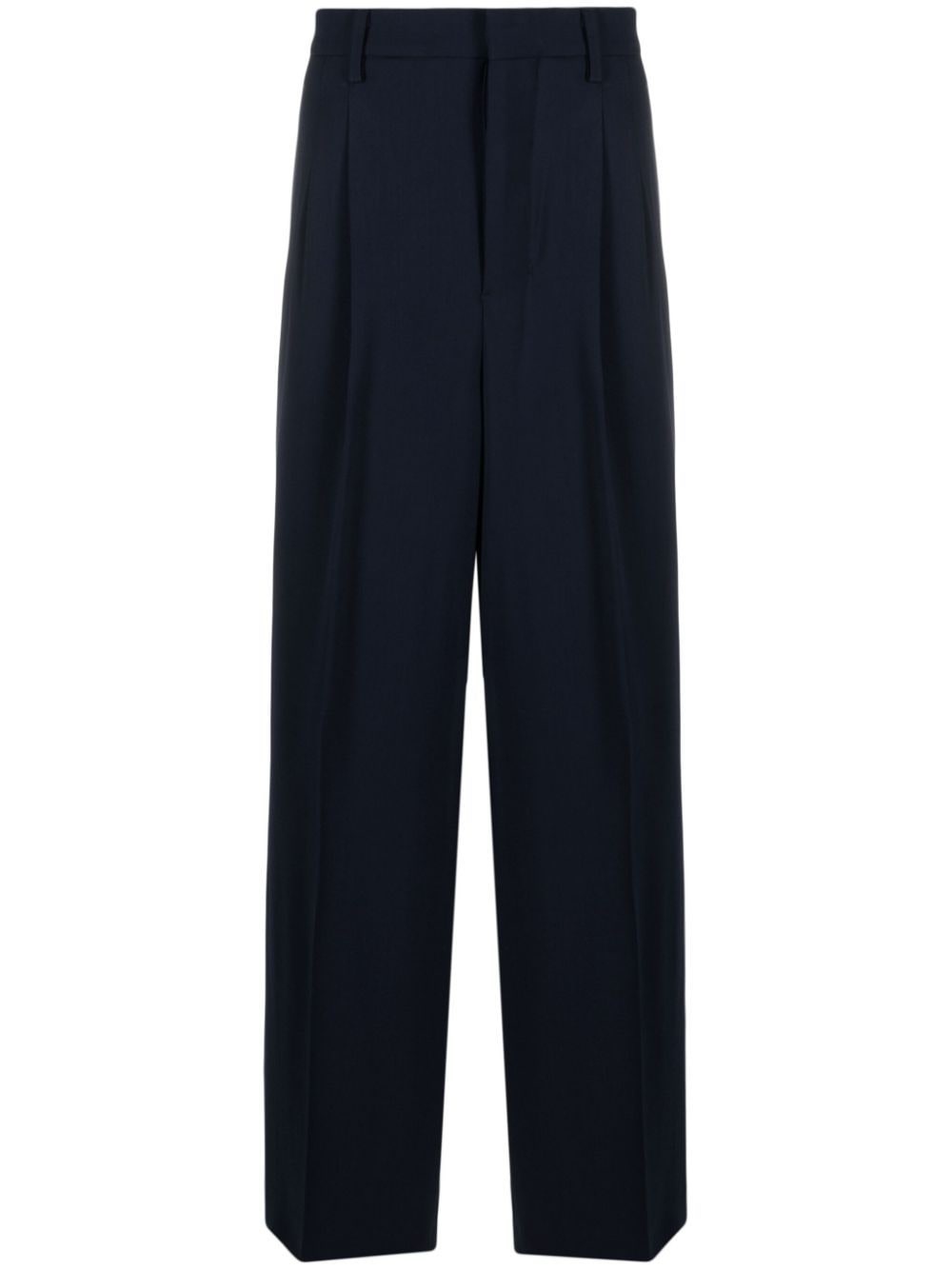 AMI Paris Black Straight-Leg Trousers