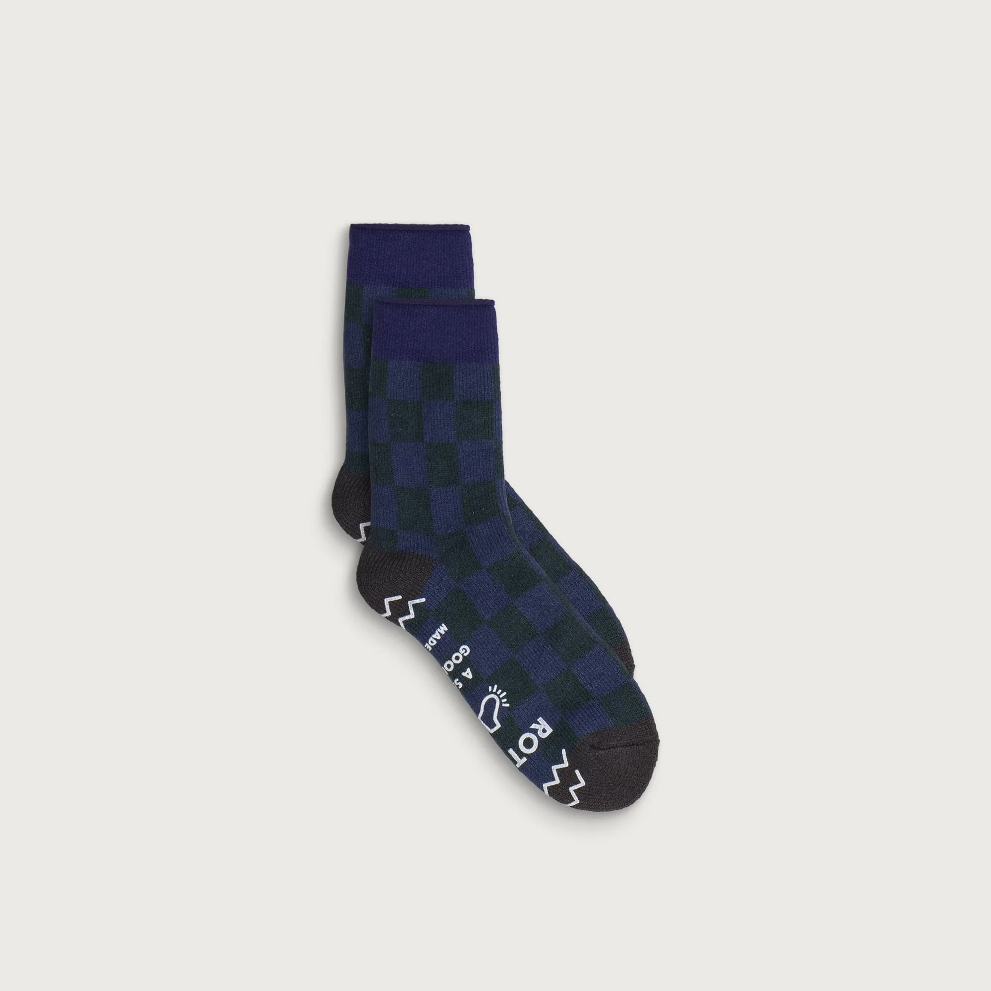 RoToTo Checkerboard Room Sock - 1