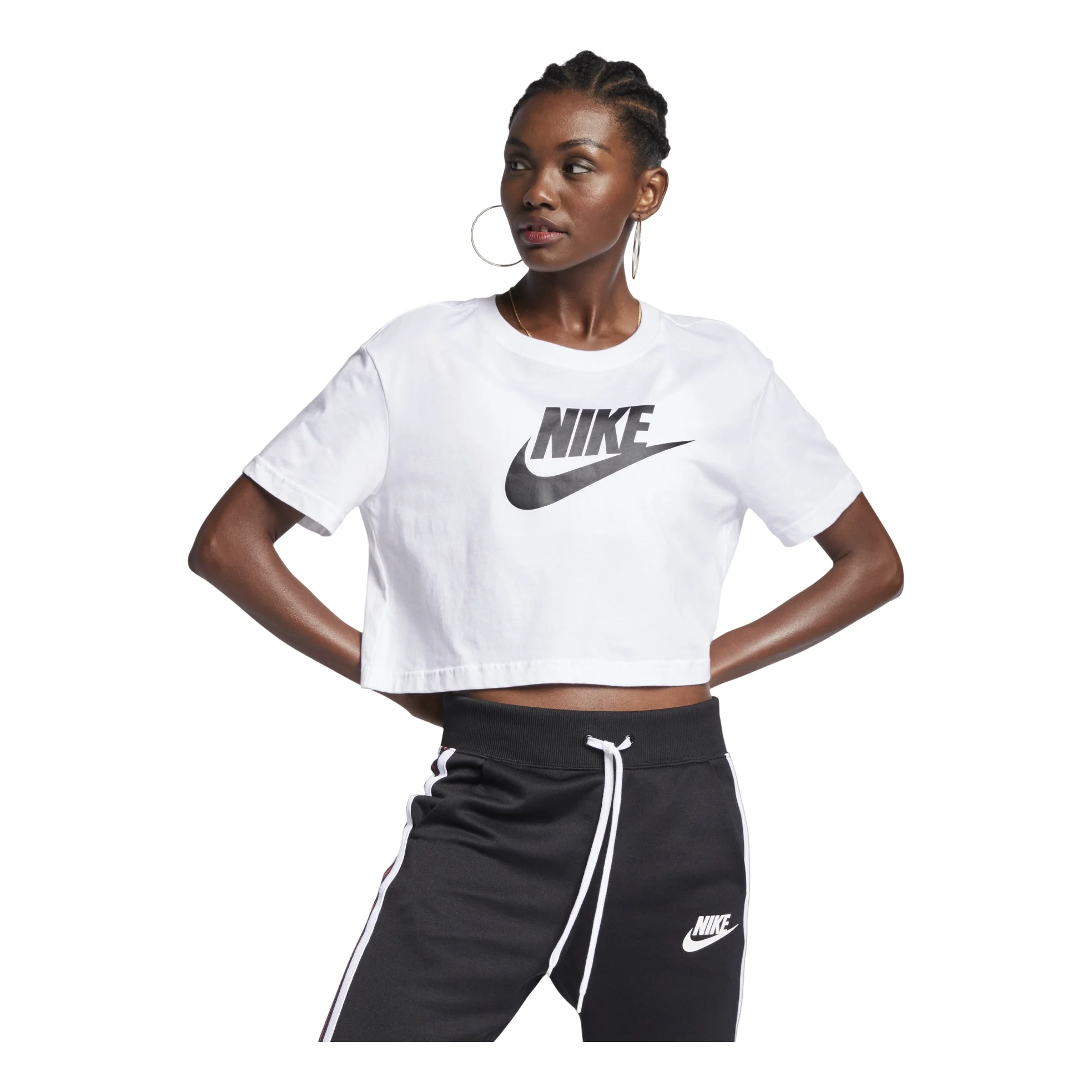(WMNS) Nike Sportswear Essential Short Casual Crew Neck Short Sleeve T-Shirt White BV6176-100 - 1