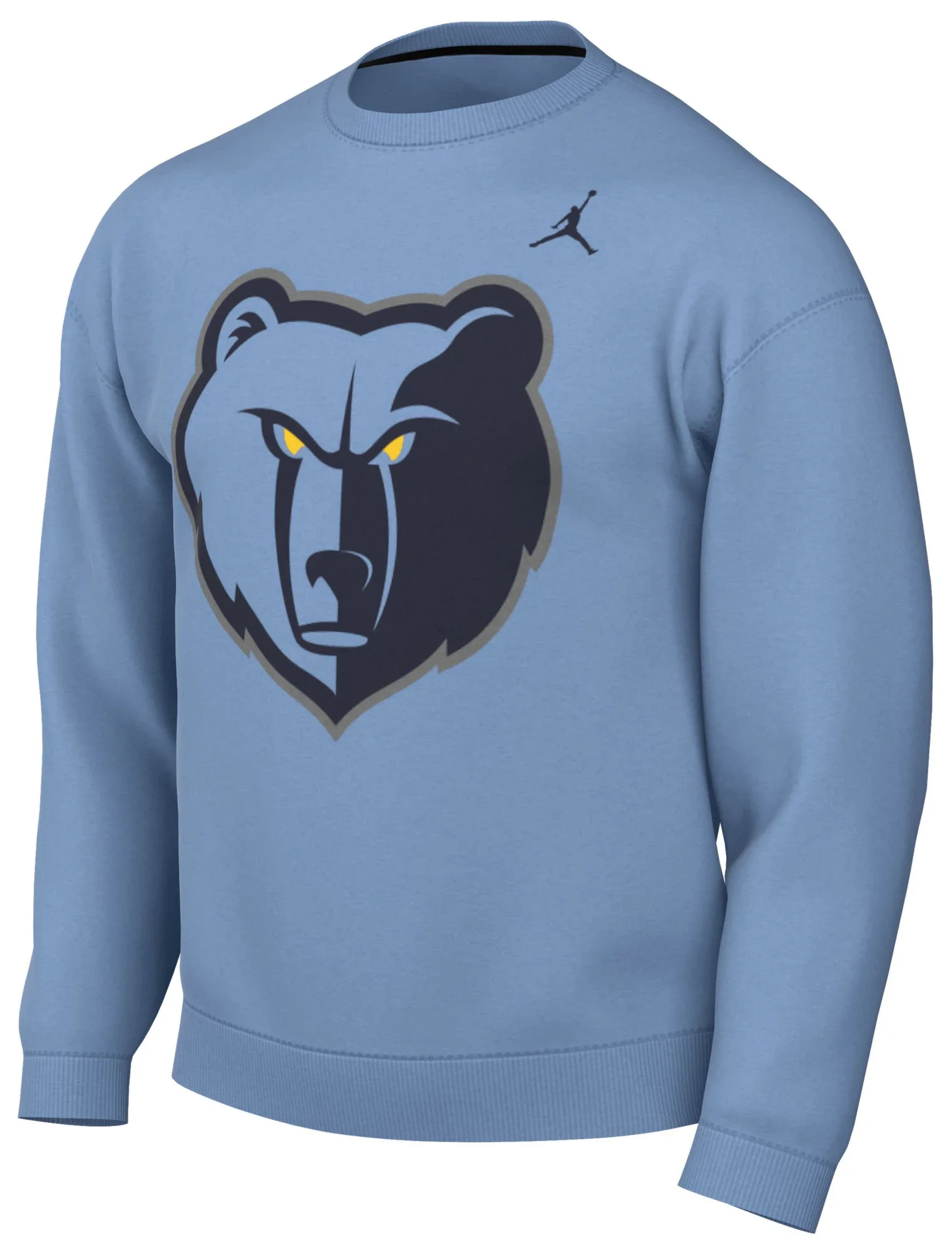 Nike Men's Memphis Grizzlies Blue Statement Logo Crewneck Sweatshirt - 1