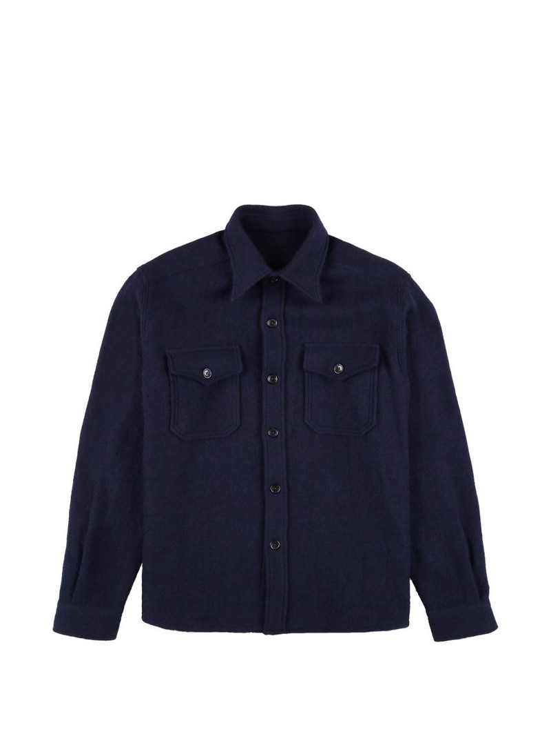 brushed front pocket overshirt 1