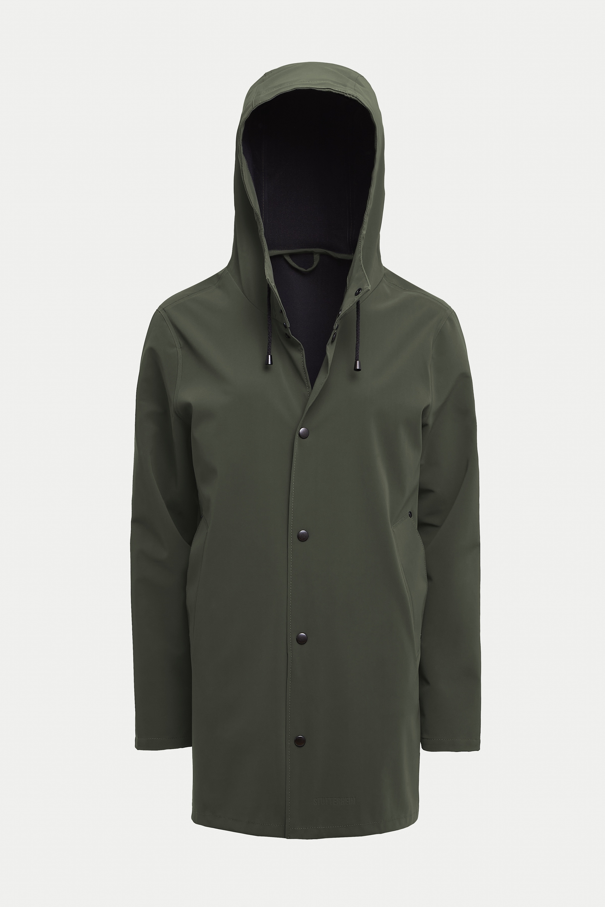 Stockholm Lightweight Suede Raincoat Dark Green - 1