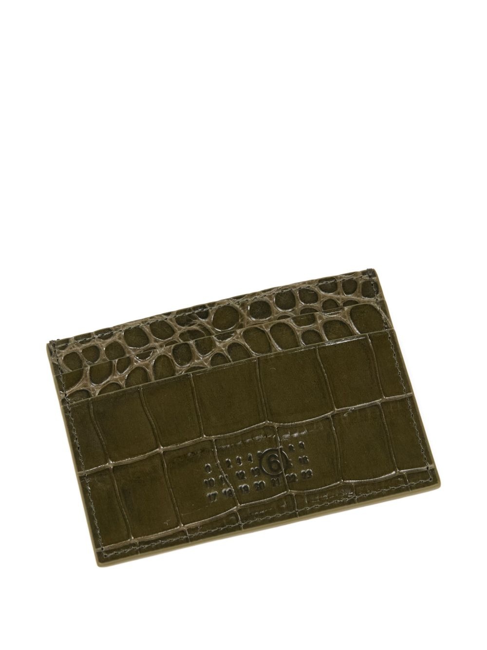 embossed leather cardholder - 4