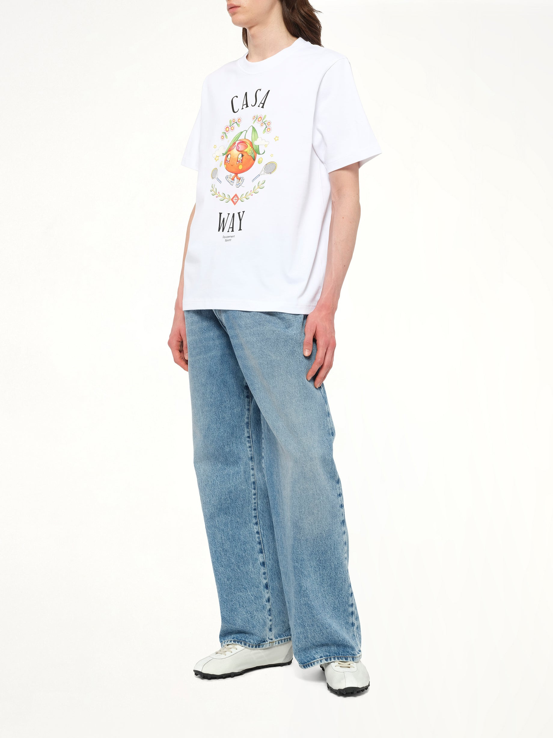 Casa Way Kawaii Printed T-Shirt in White - 4