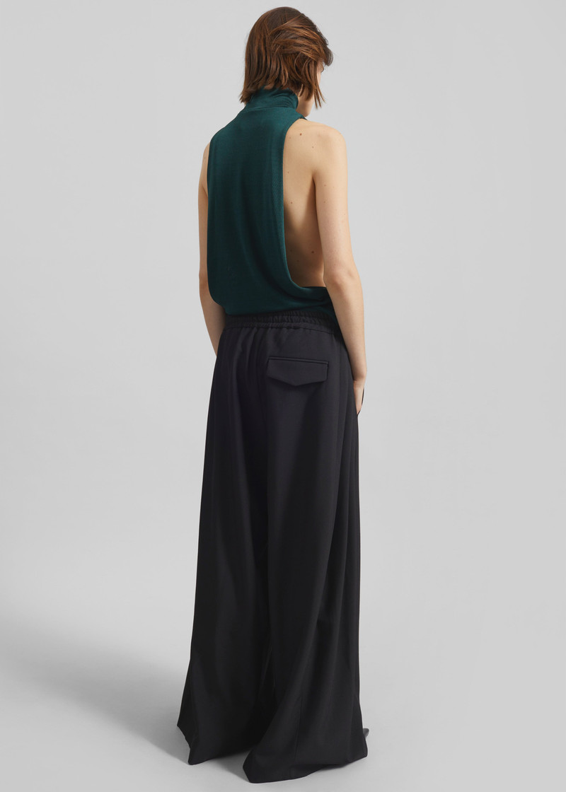 Corlen Pleated Wide Pants - Black 9