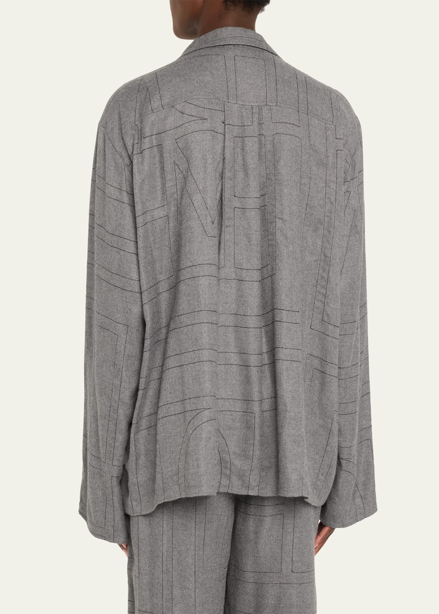 Monogram Flannel Pajama Top - 3
