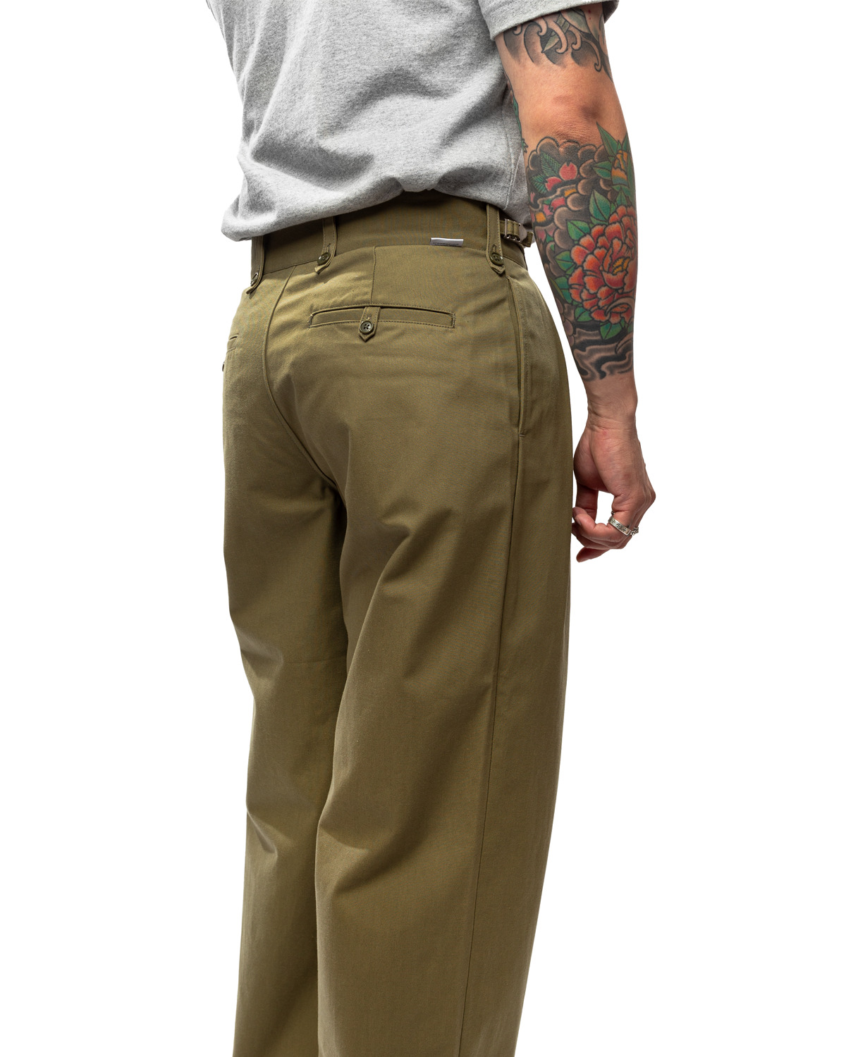 Lez / Gluca / Trousers / Cotton. CNVS Olive Drab - 4