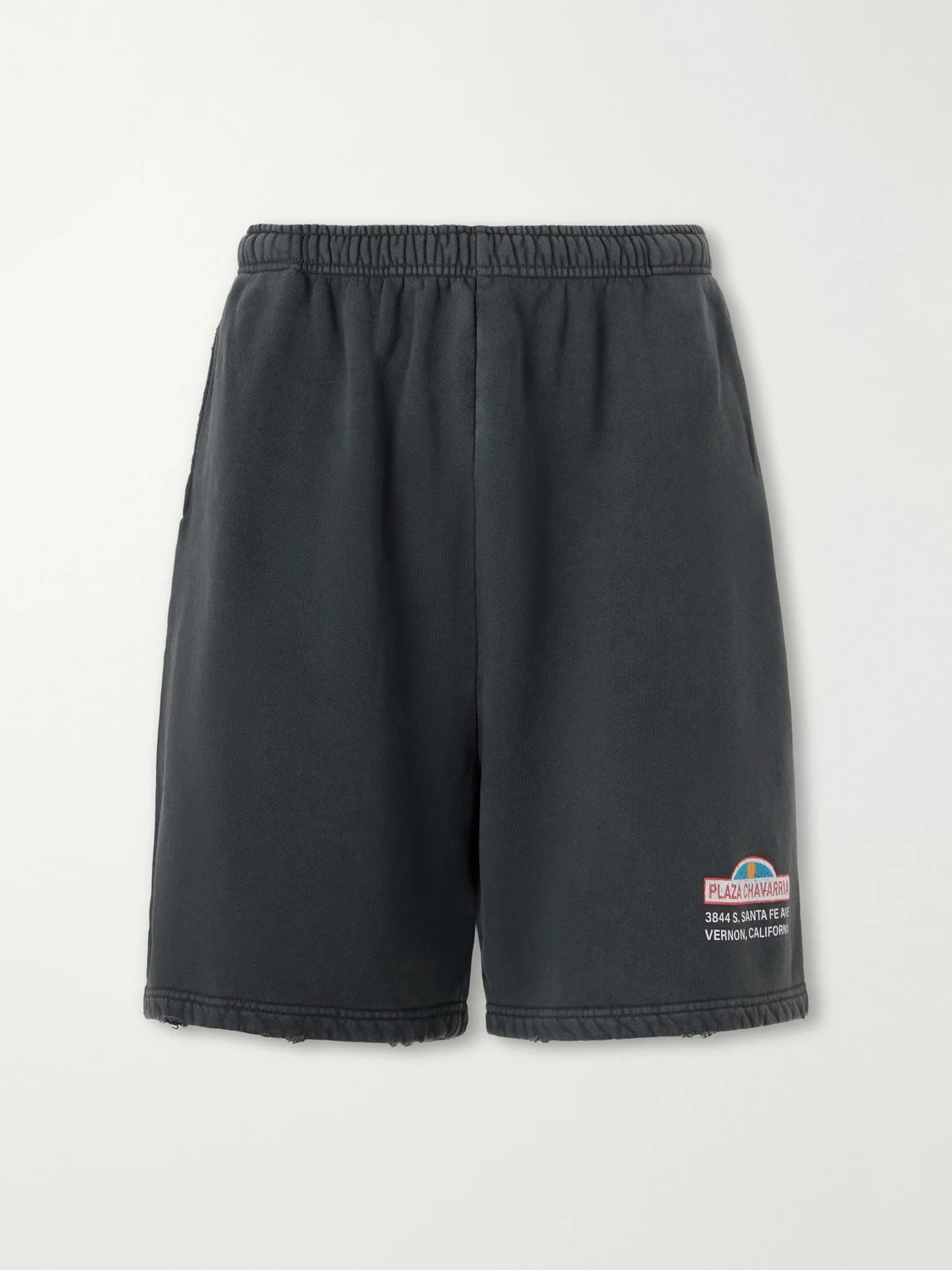 Straight-Leg Printed Cotton-Jersey Shorts - 1
