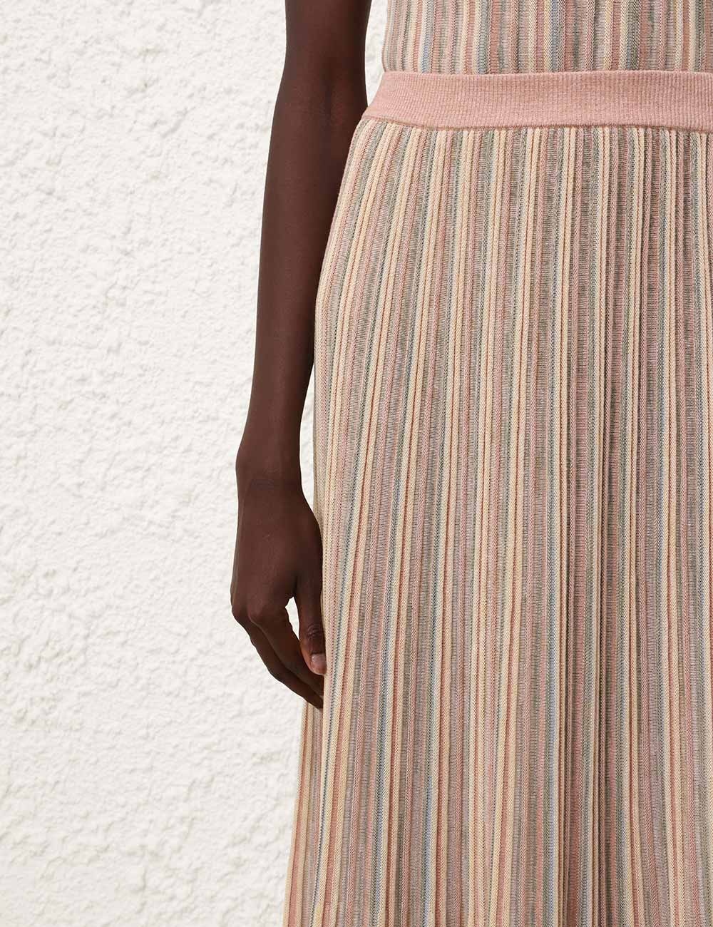 ILLUMINATE MOULINE MAXI SKIRT - 5