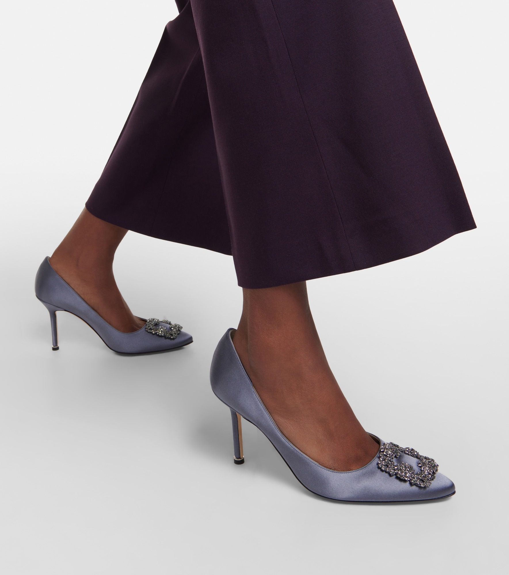 Hangisi 90 embellished satin pumps - 7