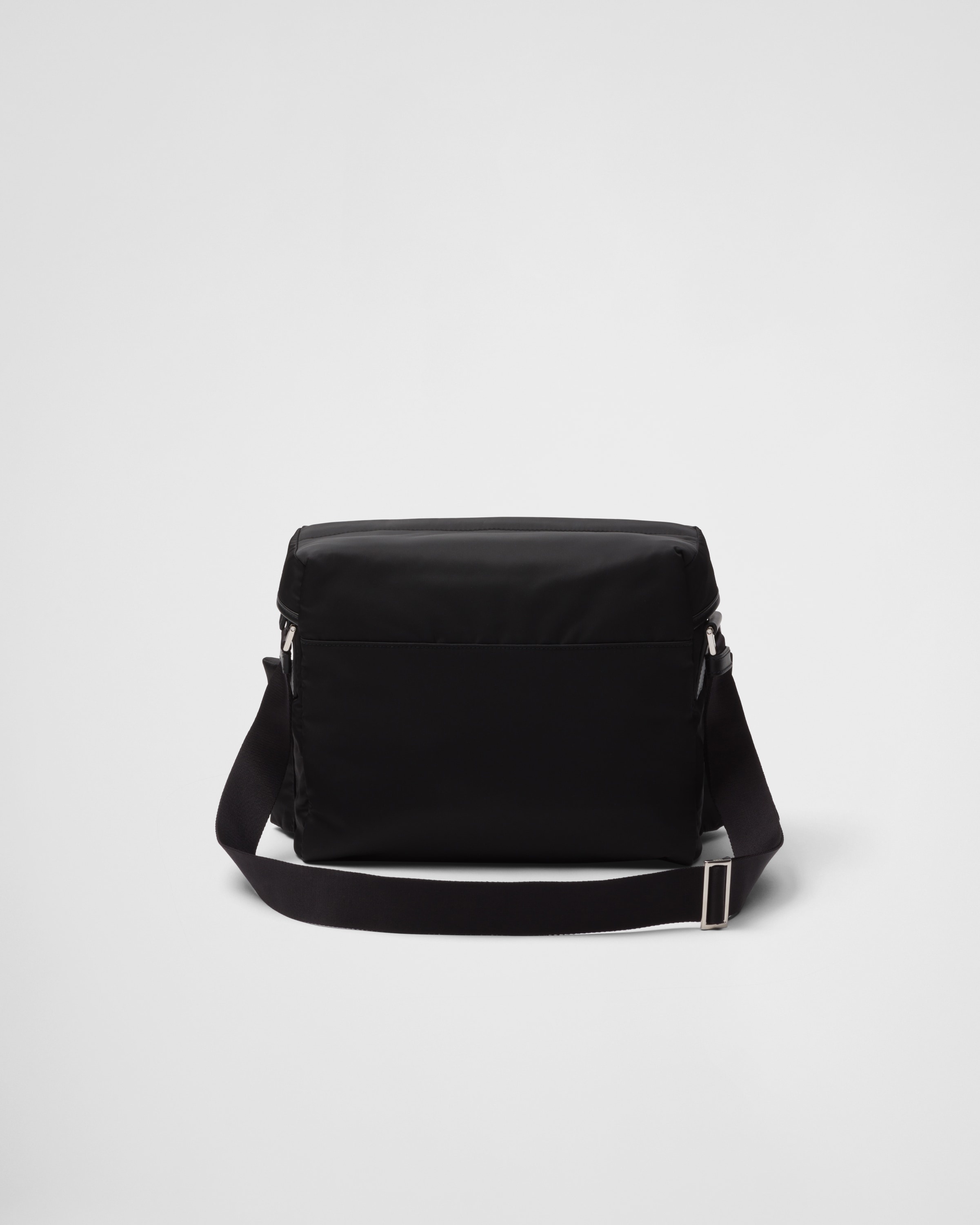 Re-Nylon and leather shoulder bag - 4