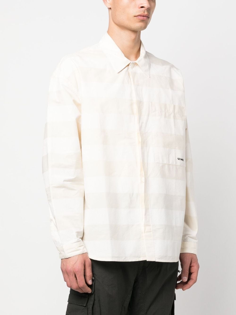 stripe-pattern cotton shirt - 3