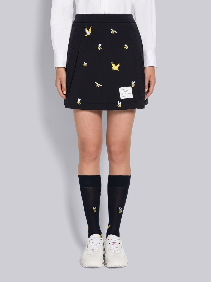 Loopback Birds 과 Bees 옆 Pleated 미니 스커트 - 1