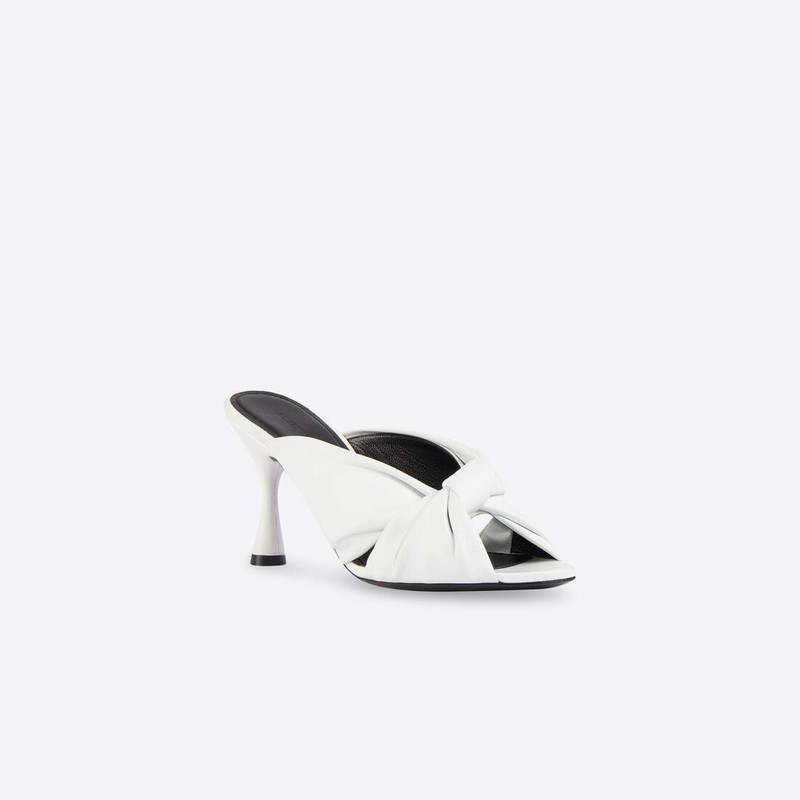 Women's Drapy 80mm Mule in White 5