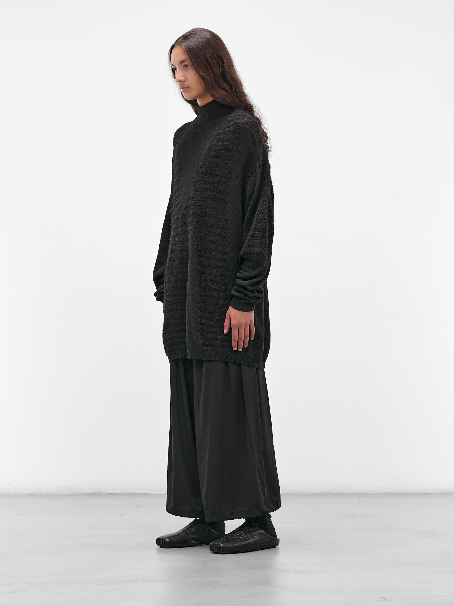 Black Knit Oversized High Neck - 2
