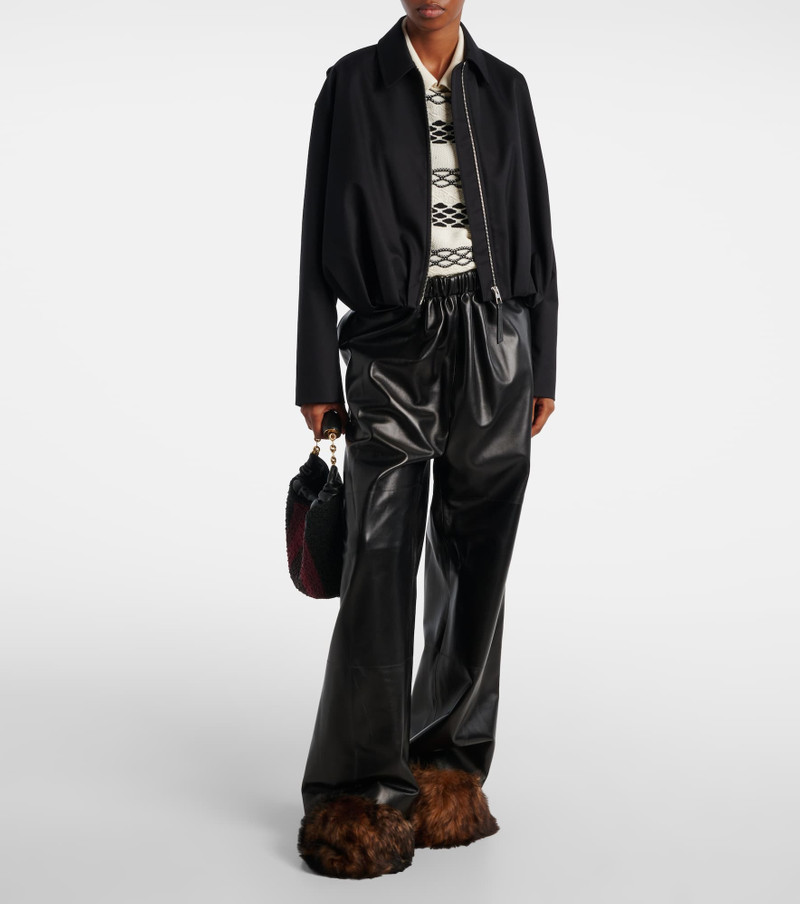 Loewe Draped cotton and silk twill jacket outlook