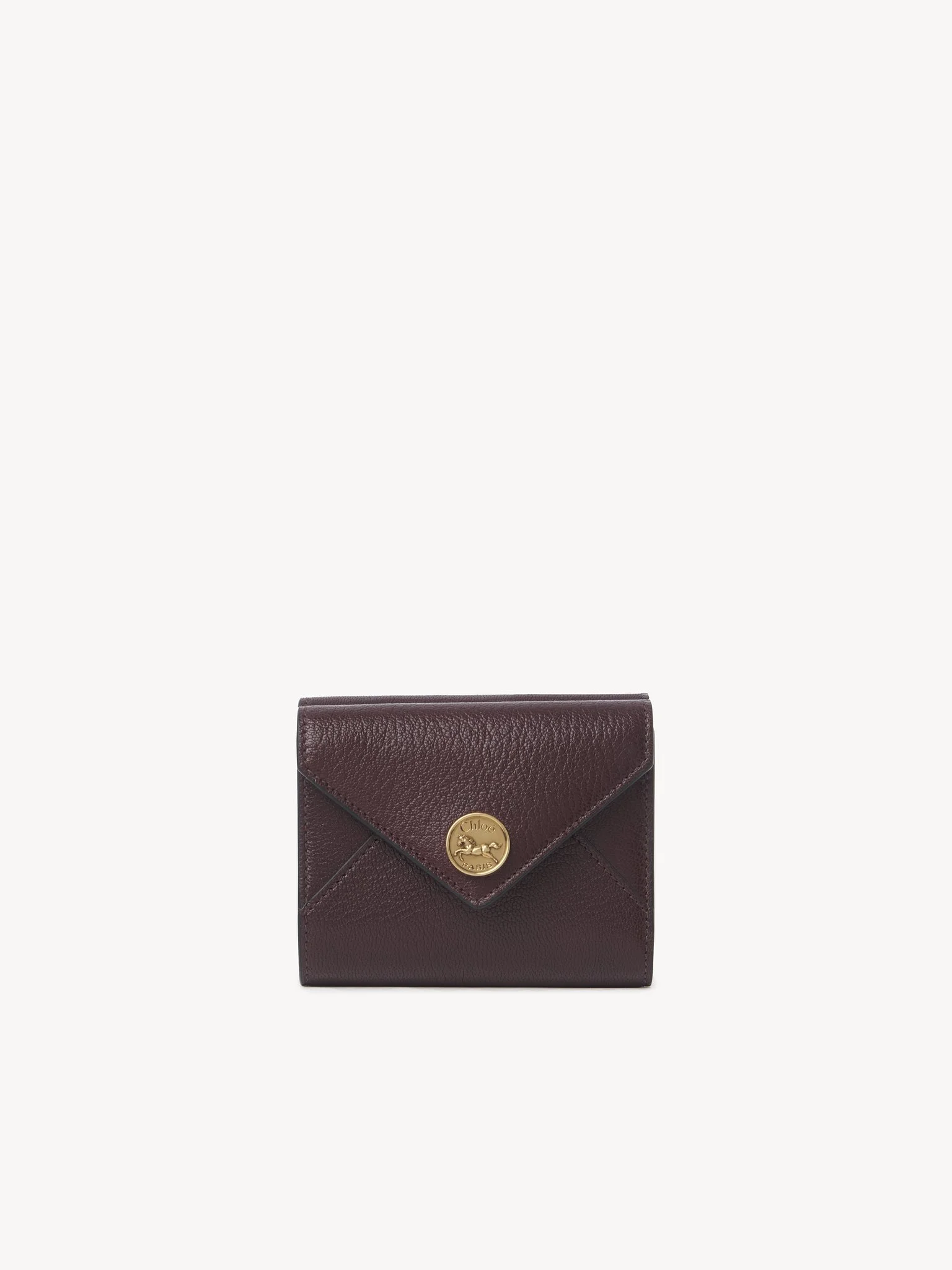 SMALL ENVELOPE TRI-FOLD IN GRAINED LEATHER - 1