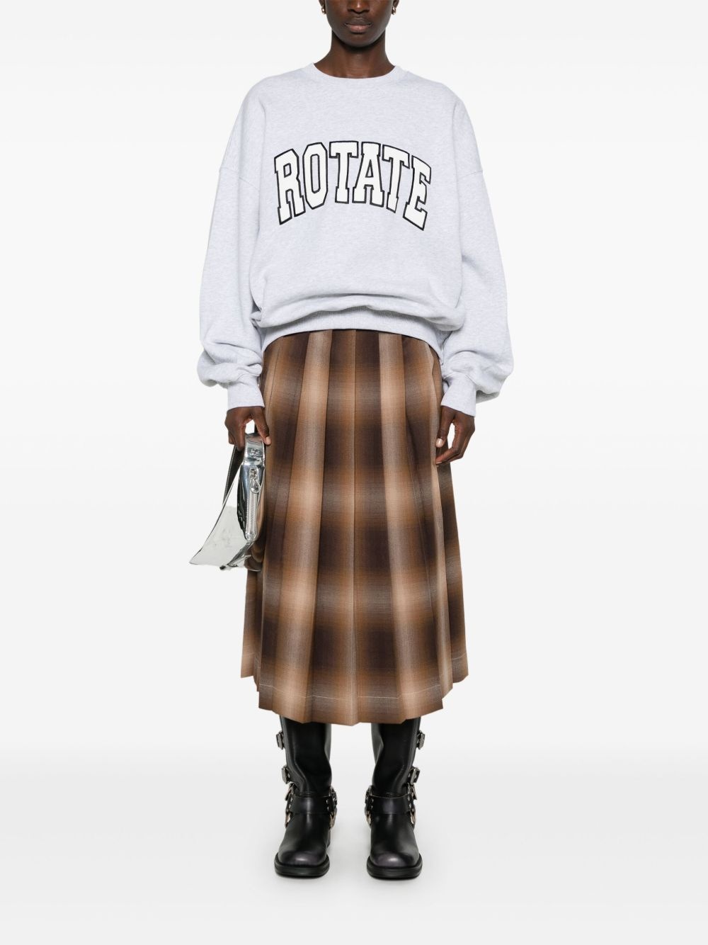embroidered-logo crew-neck sweatshirt - 2