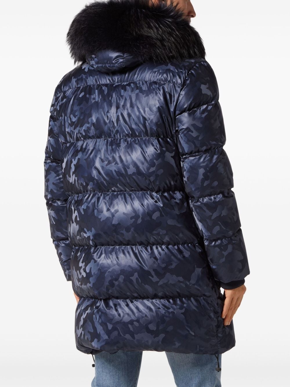 ccamouflage-print padded parka coat - 4