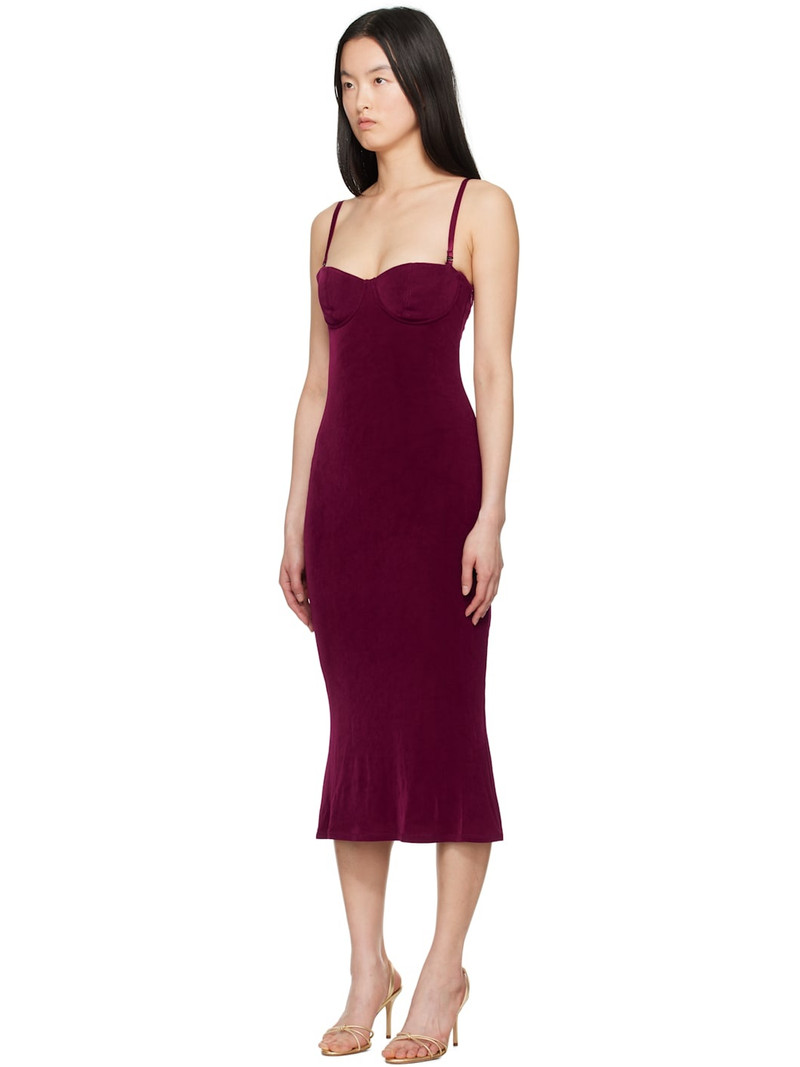 Mirror Palais Burgundy Strapless Supermodel Midi Dress outlook