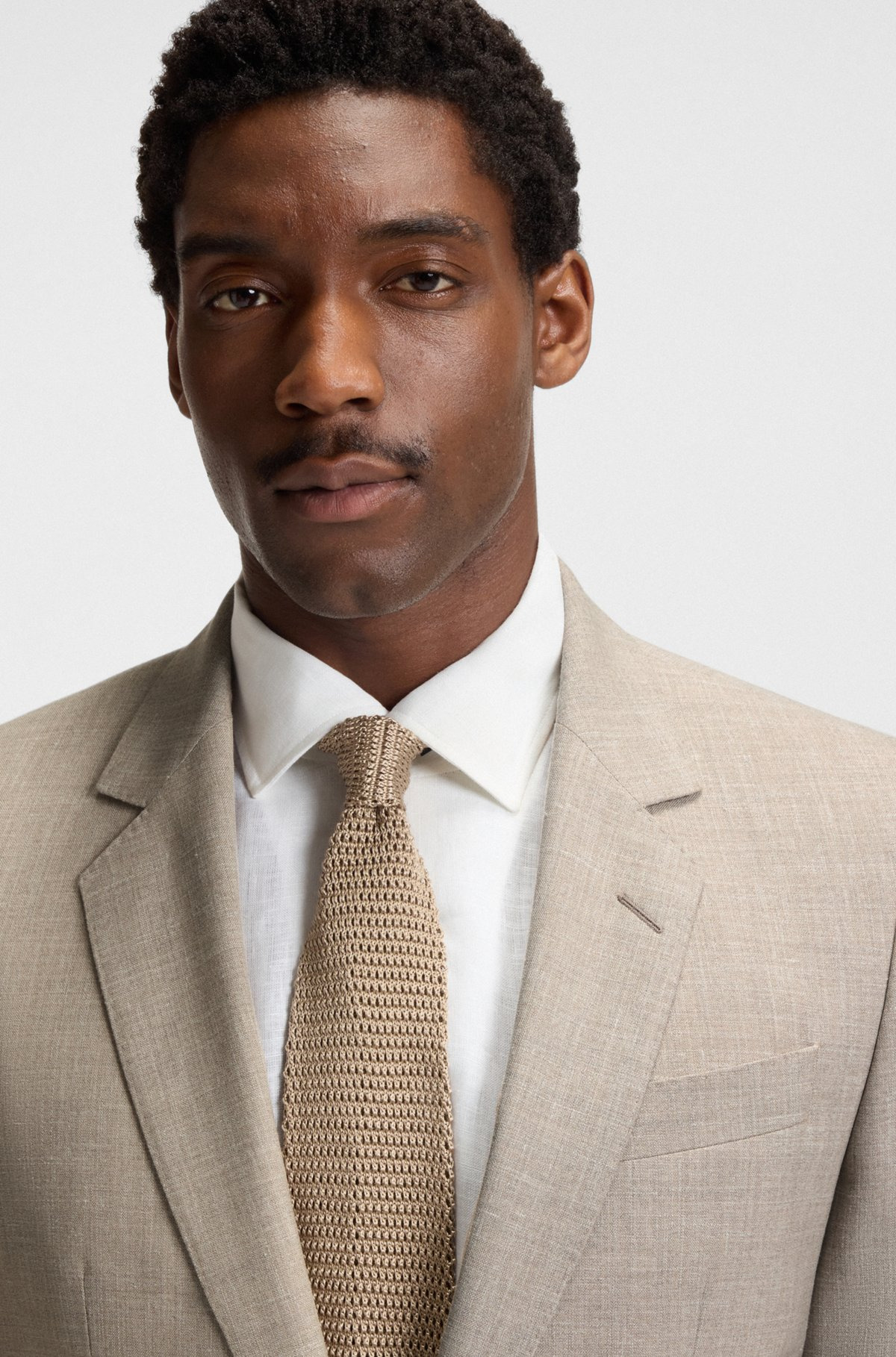 TWO-PIECE SUIT IN VIRGIN WOOL, SILK AND LINEN - 4