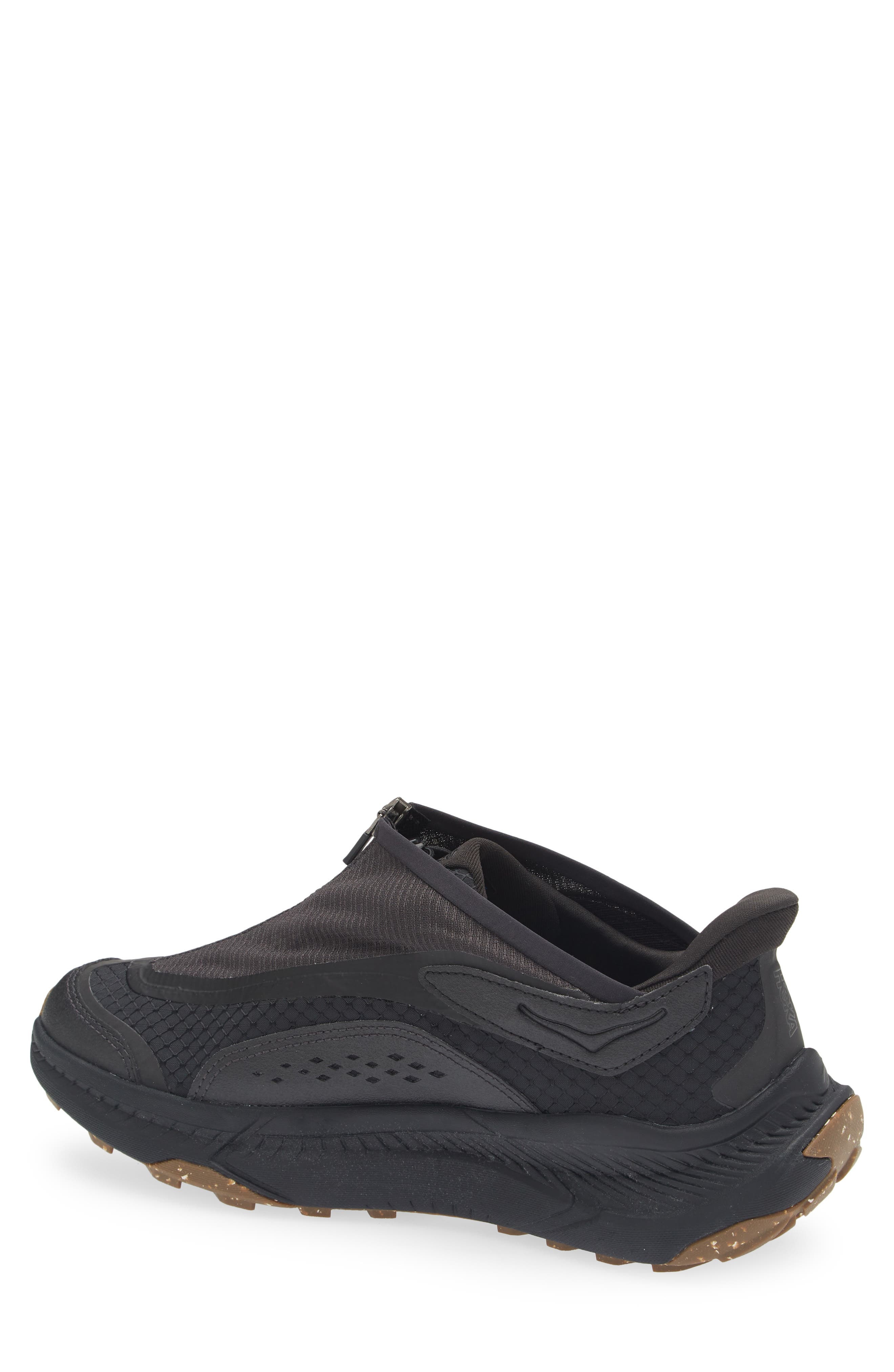 HOKA Gender Inclusive Project Transport Zip Sneaker in Carbon Black /Black at Nordstrom - 2