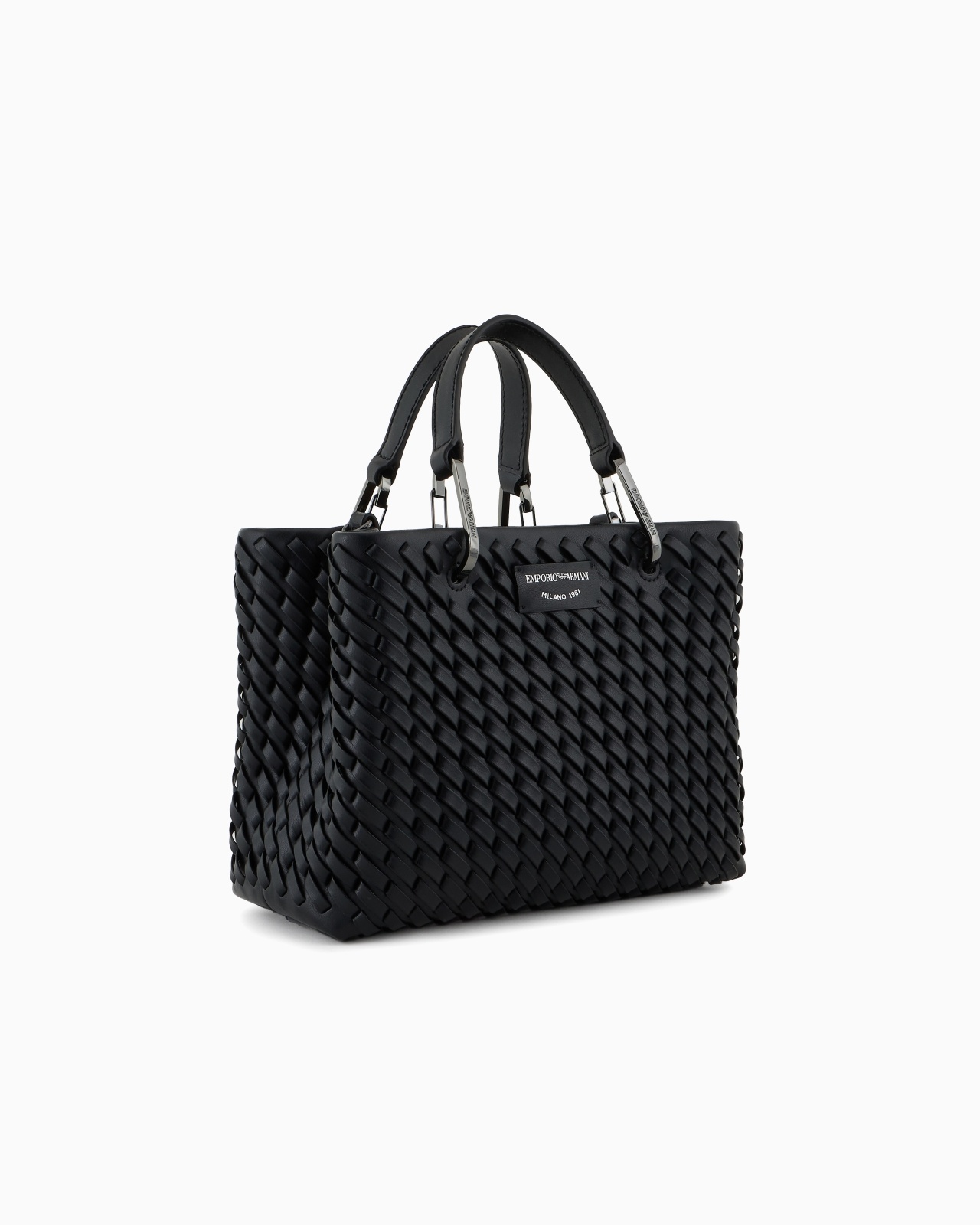 MYEA SMALL SHOPPER BAG IN INTERWOVEN LEATHER - 2