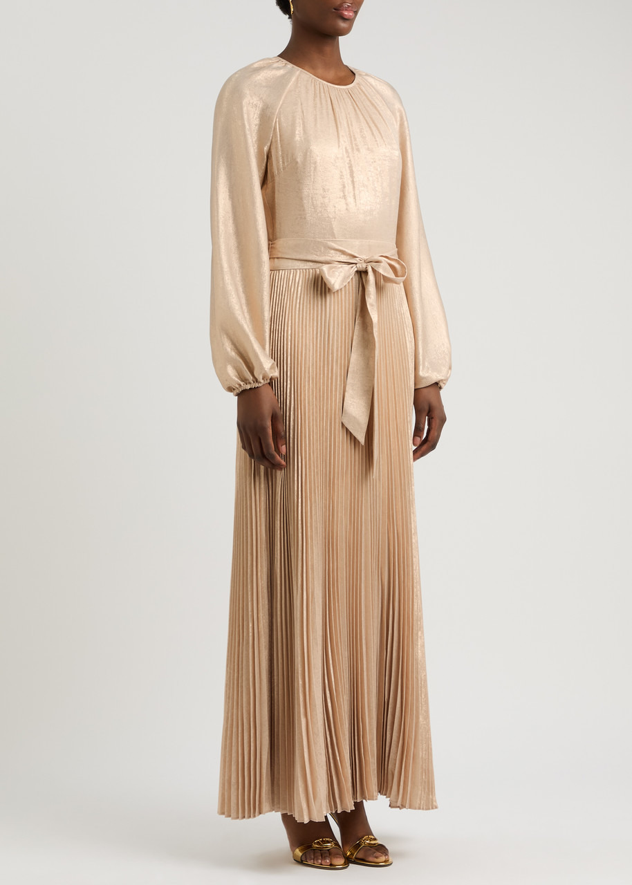 Simkhai Varenya Belted Metallic Maxi Dress - 2
