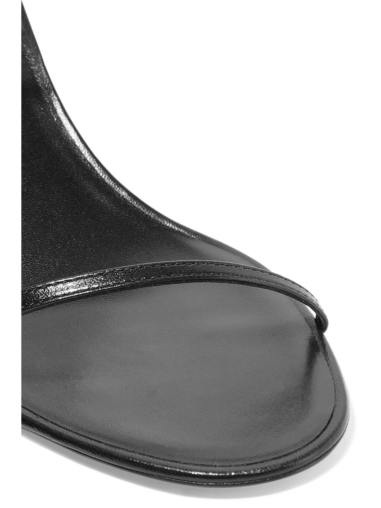 Bare leather sandals Black - 4