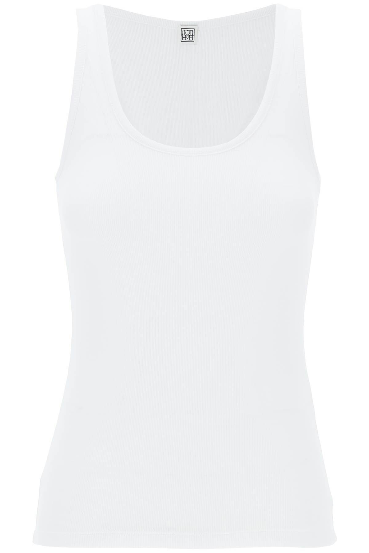 "RIBBED JERSEY TANK TOP WITH - 1
