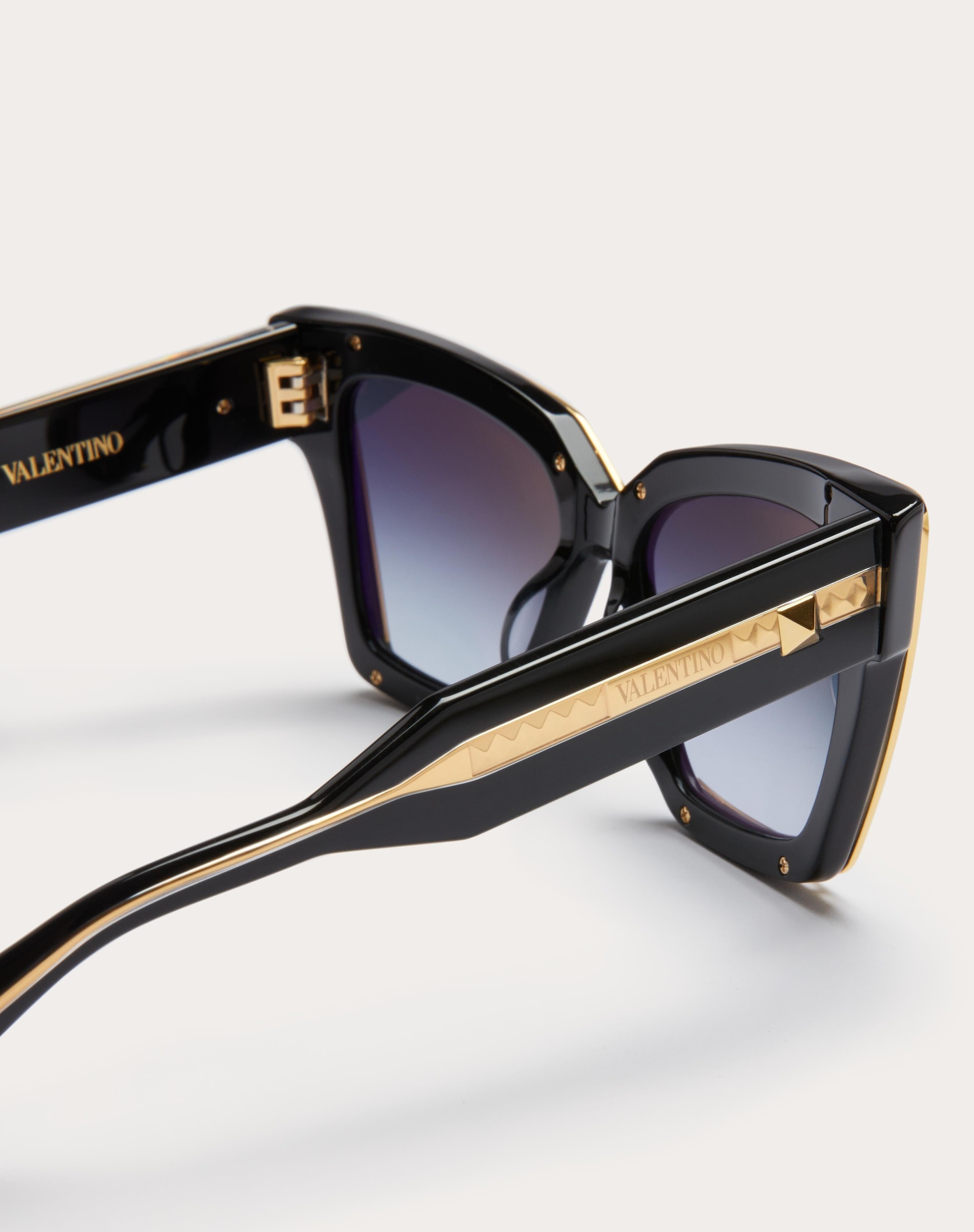 V - GRACE OVERSIZED CATEYE ACETATE  FRAME WITH TITANIUM DETAILS - 4